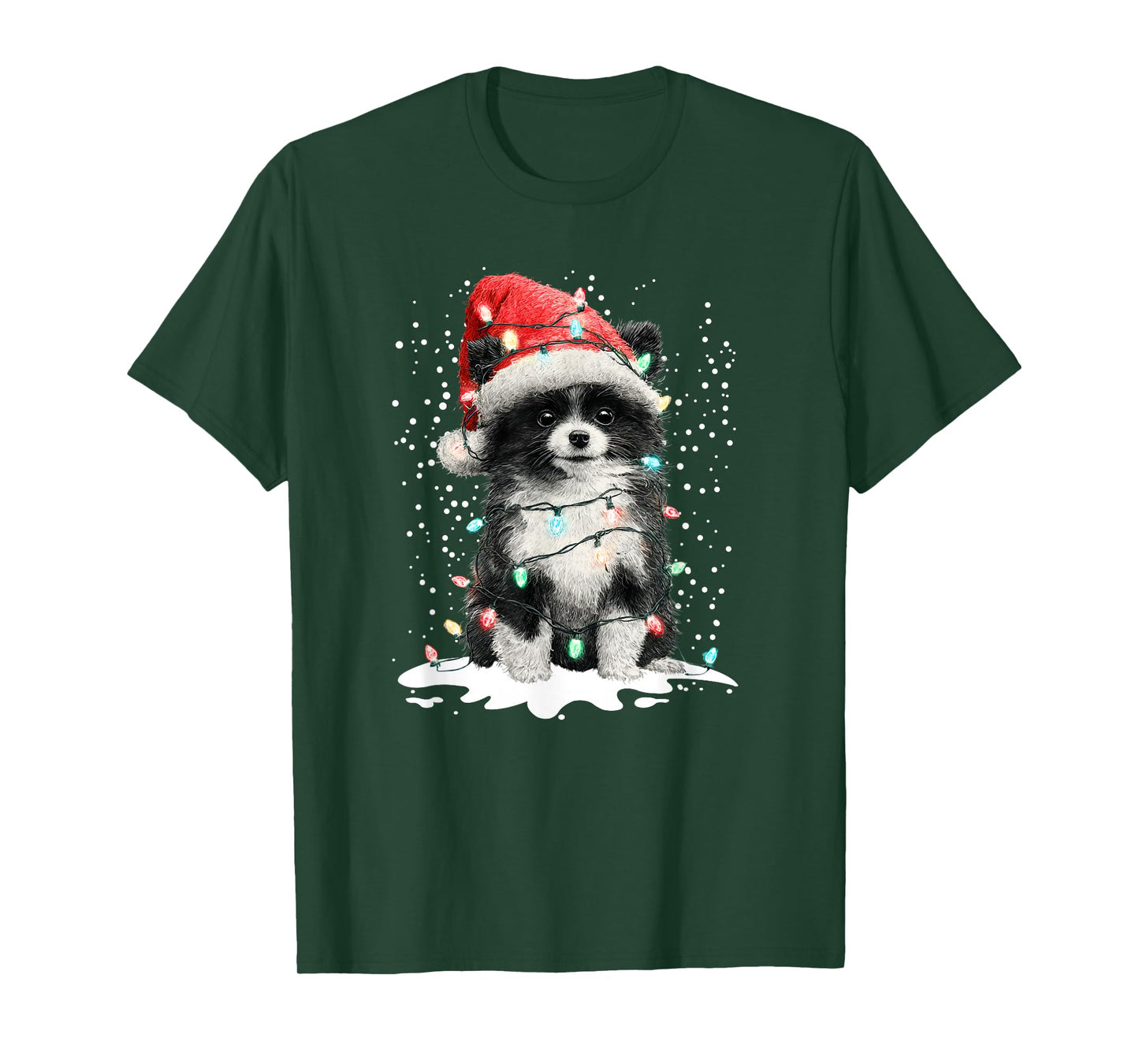 Dog Xmas Men Women Favorite Pomeranian Christmas T-Shirt