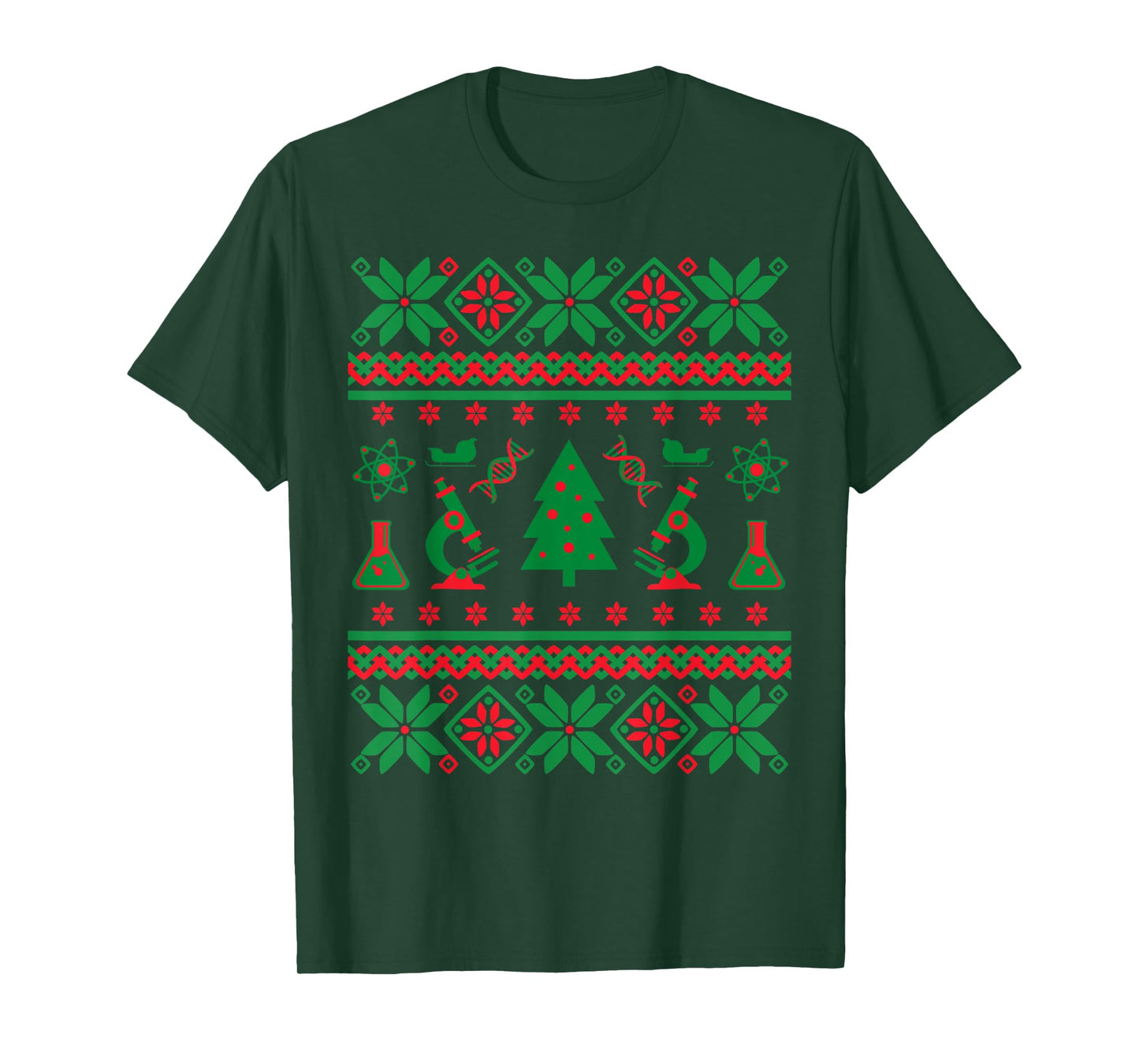 Science Ugly Christmas Sweater - DNA, Chemistry Biology, PCR T-Shirt