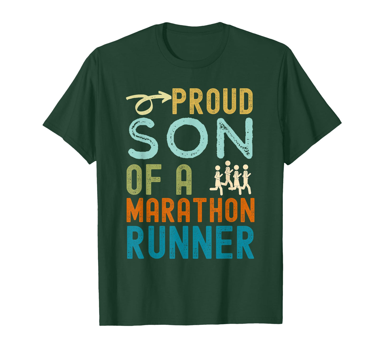 Proud son of a marathon runner retro vintage distressed T-Shirt