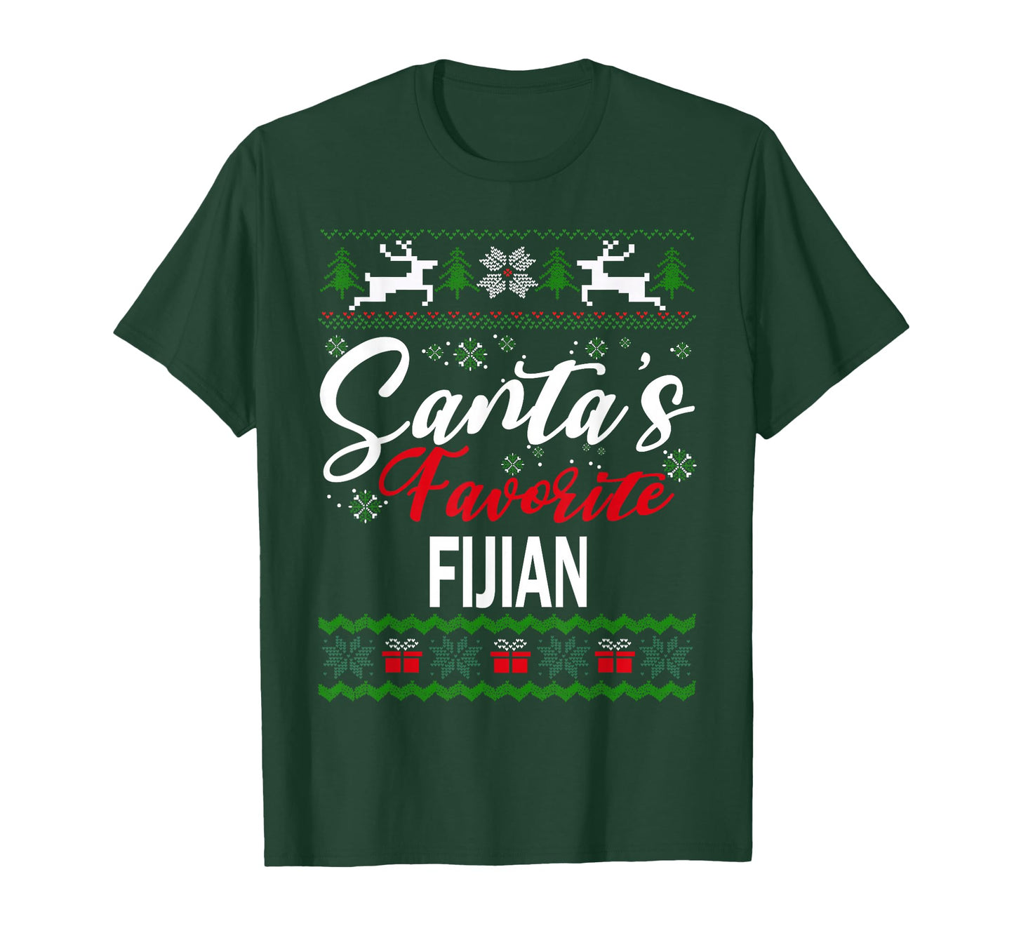 Santas Favorite Fijian Fiji Christmas Ugly Sweater T-Shirt