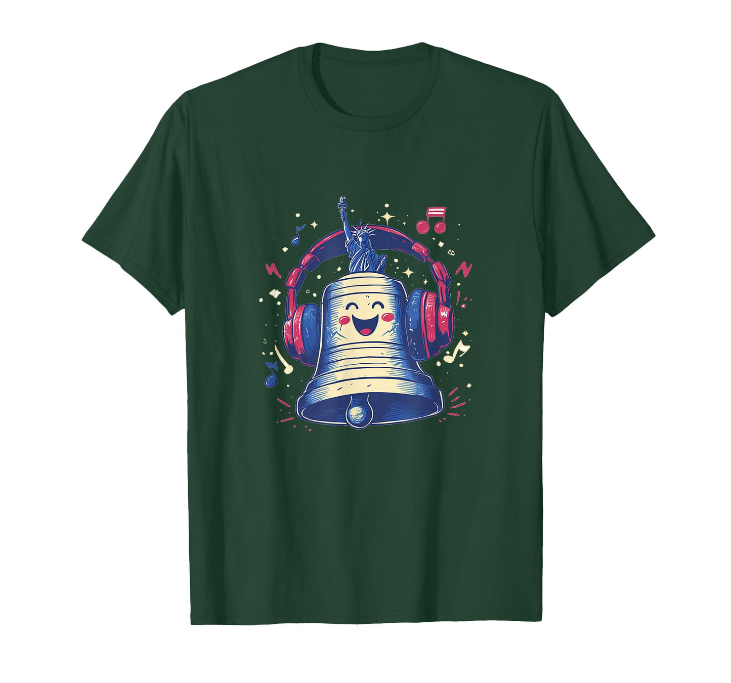 Pretty Liberty Bell Look with Music T-Shirt