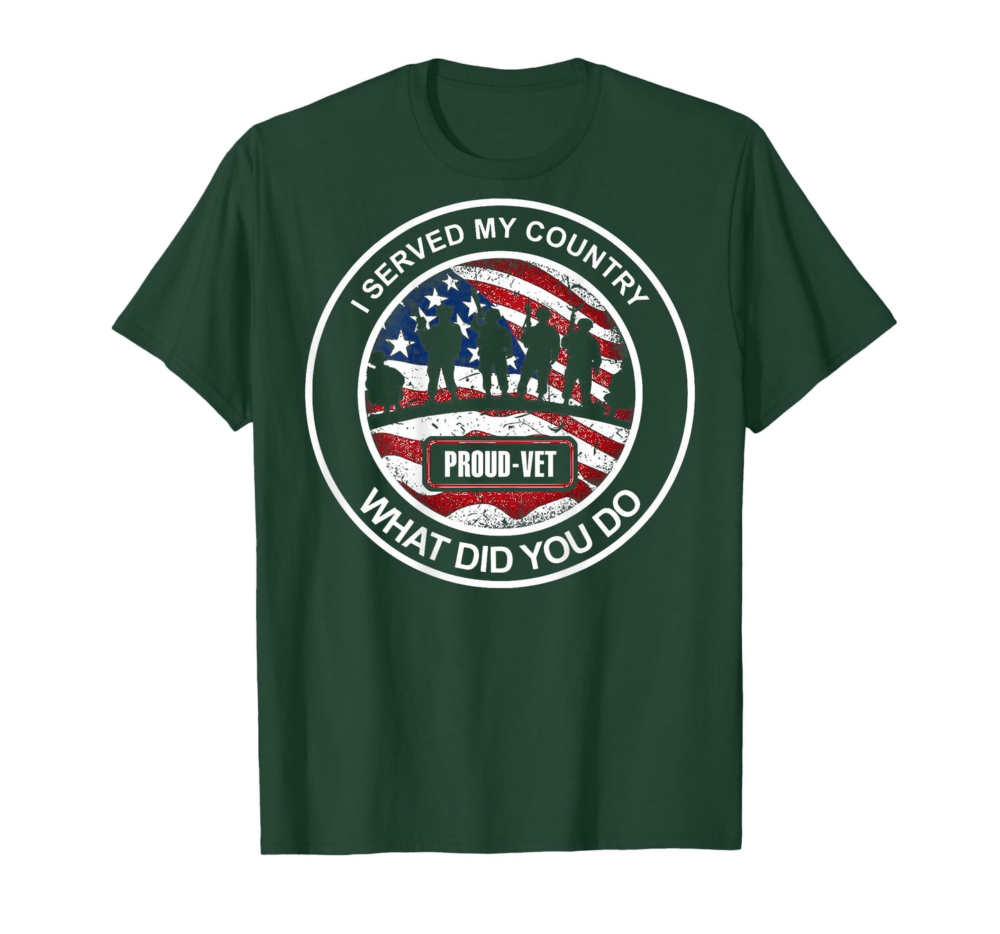 I Served My Country What Did You Do - Proud Vet (on back) T-Shirt