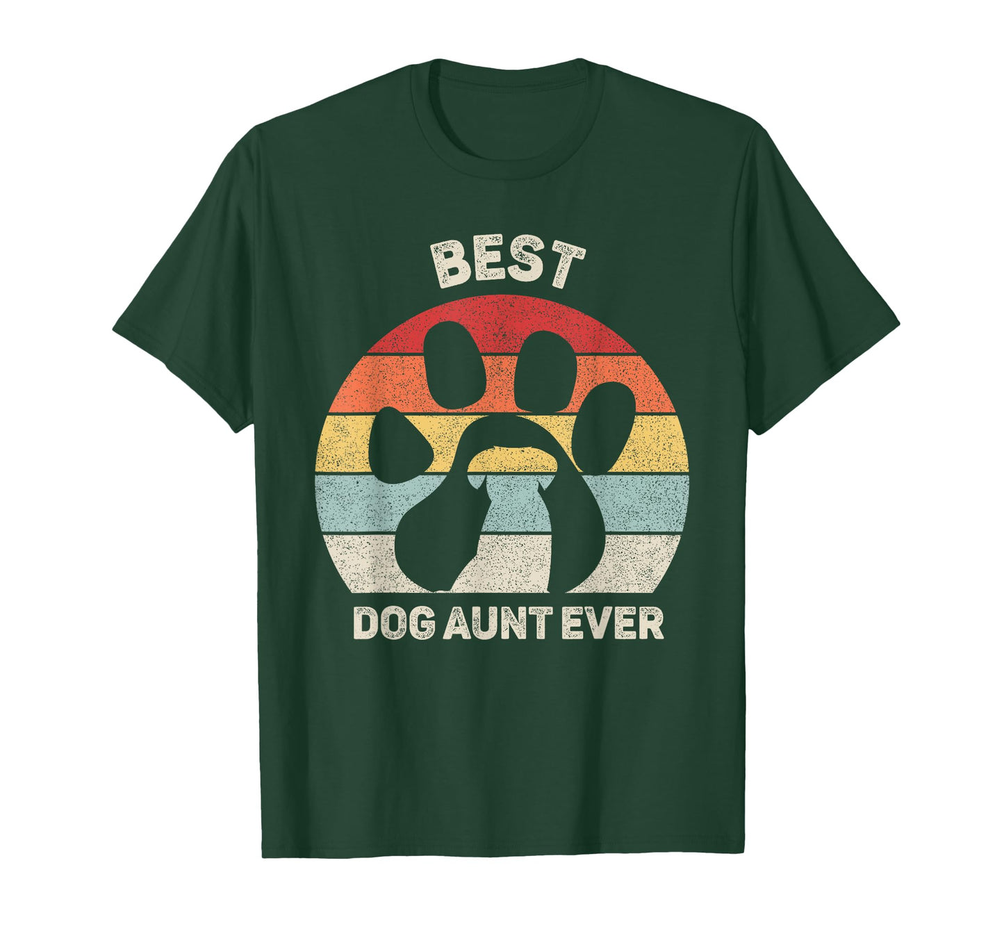 Vintage Retro Best Dog Aunt Ever Auntie Gifts T-Shirt