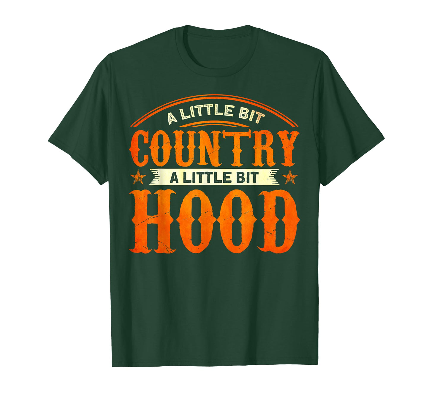Country Music Lovers A Little Bit Country A Little Bit Hood T-Shirt