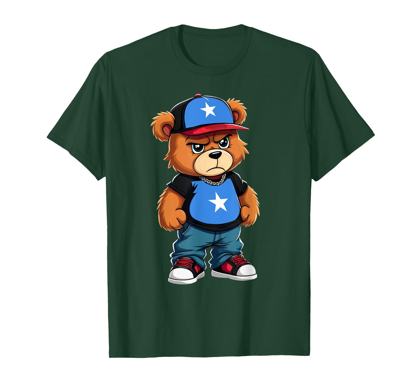 Somali Flag Teddy Bear Somalia Hip Hop T-Shirt