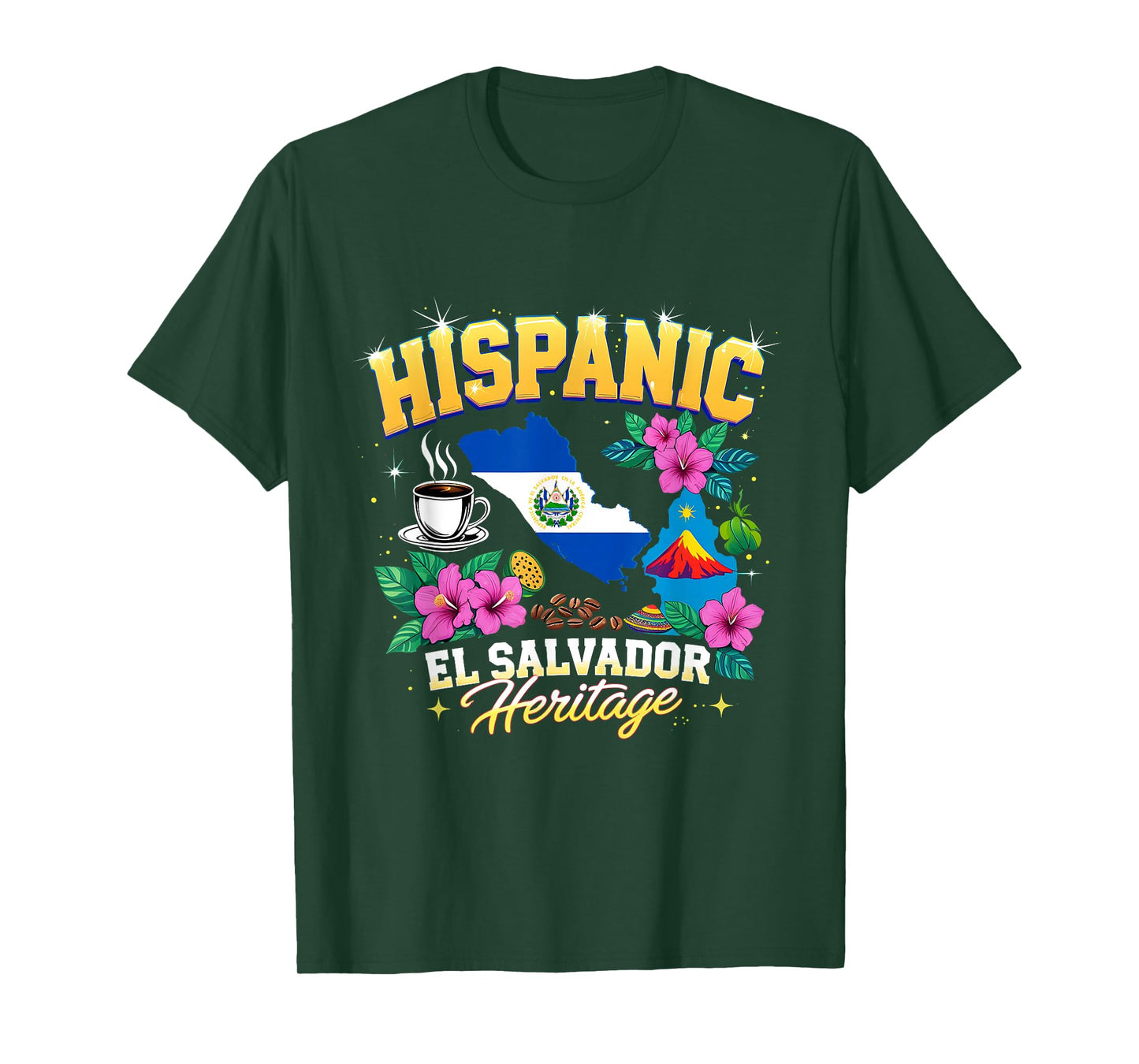 El Salvador Heritage Pride Hispanic Roots T-Shirt