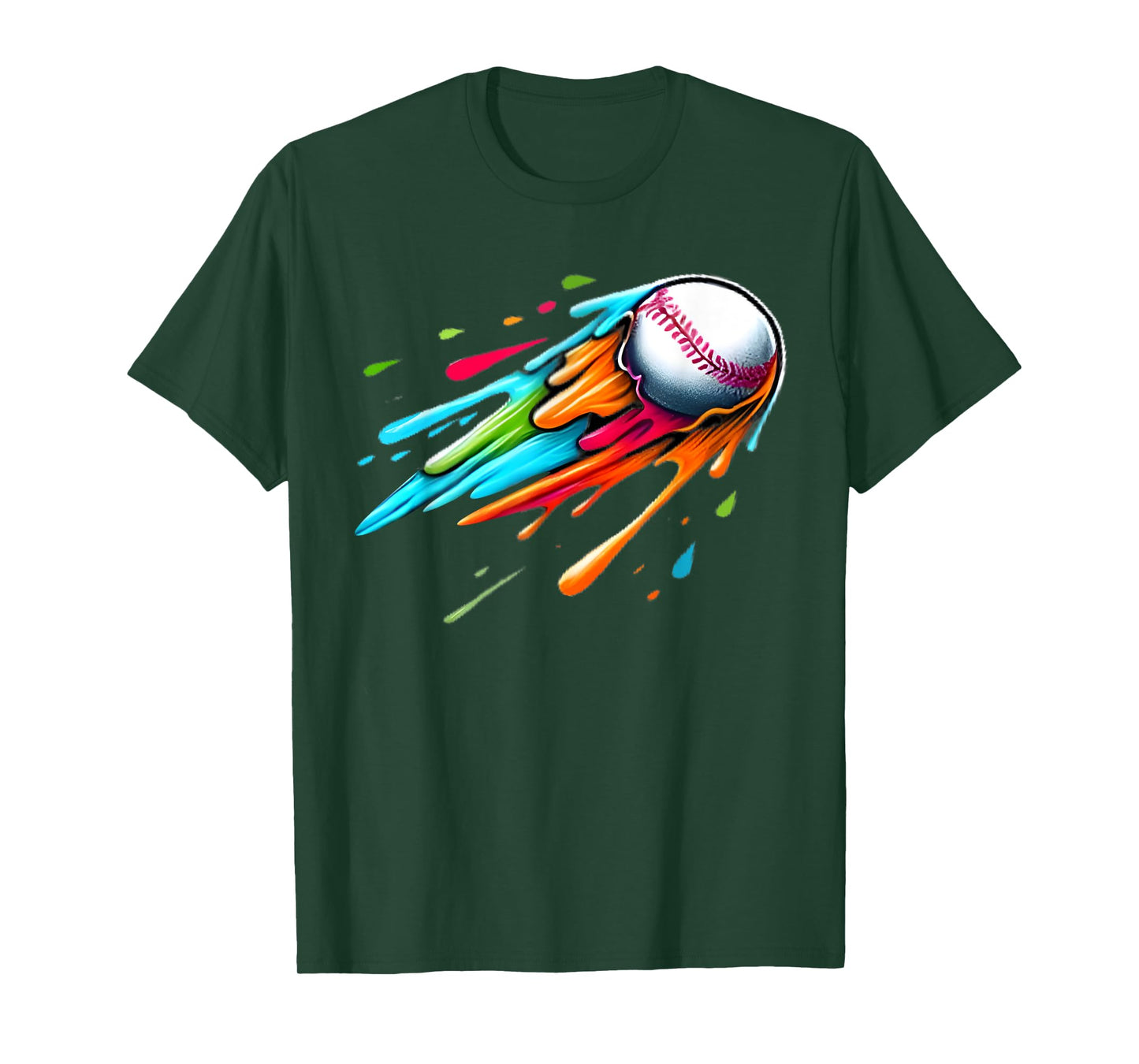 Baseball Home Plate Dripping Ice Cream Drip Player Boys T-Shirt