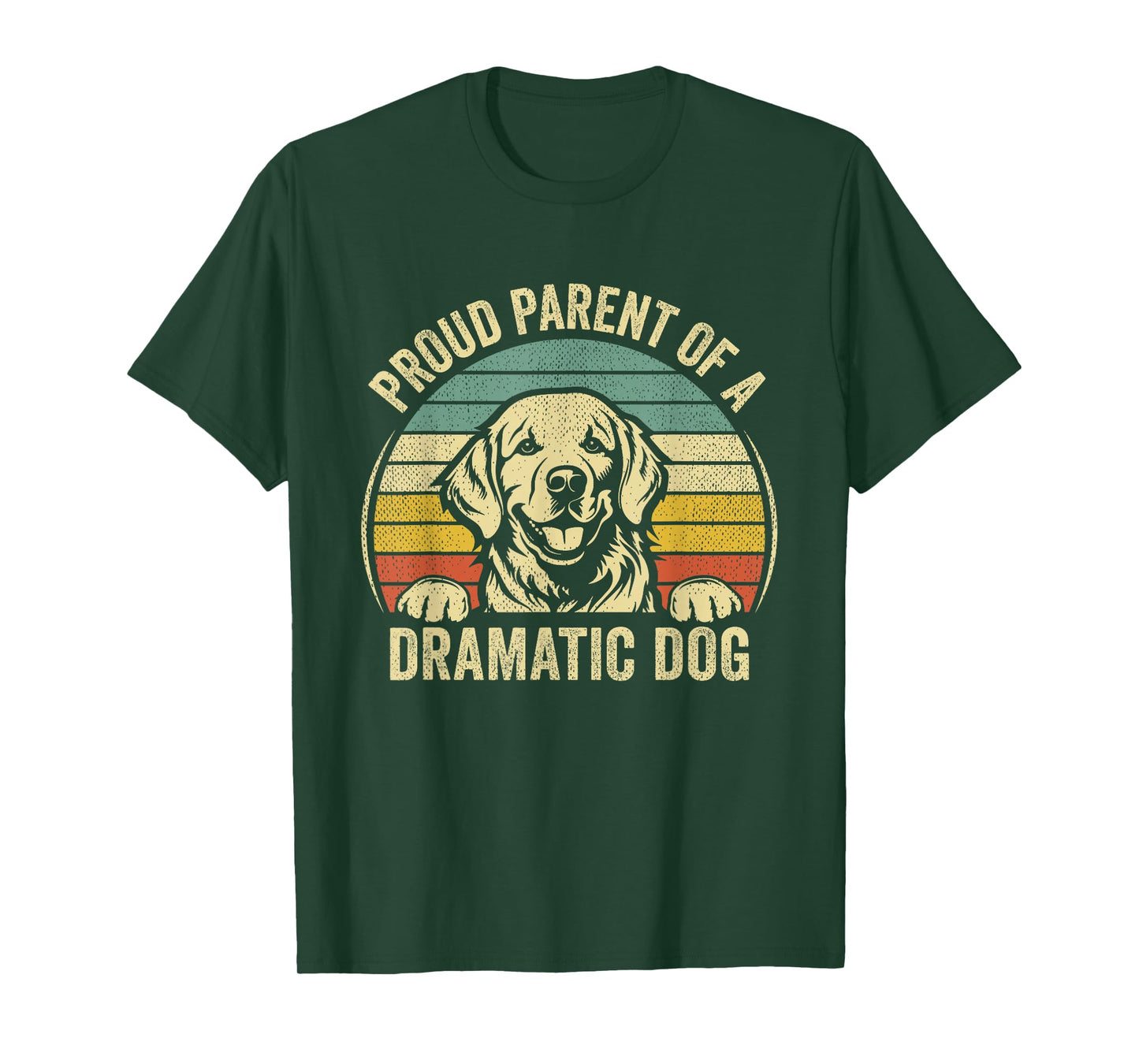Retro Vintage Proud Parent of A Dramatic Dog T-Shirt