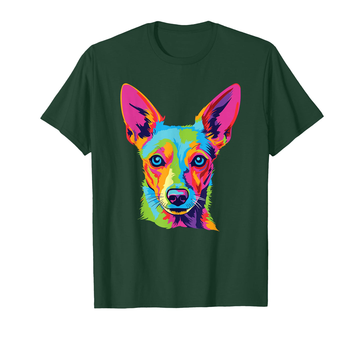 Watercolor Colorful Portuguese Podengo Pequeno Dog T-Shirt