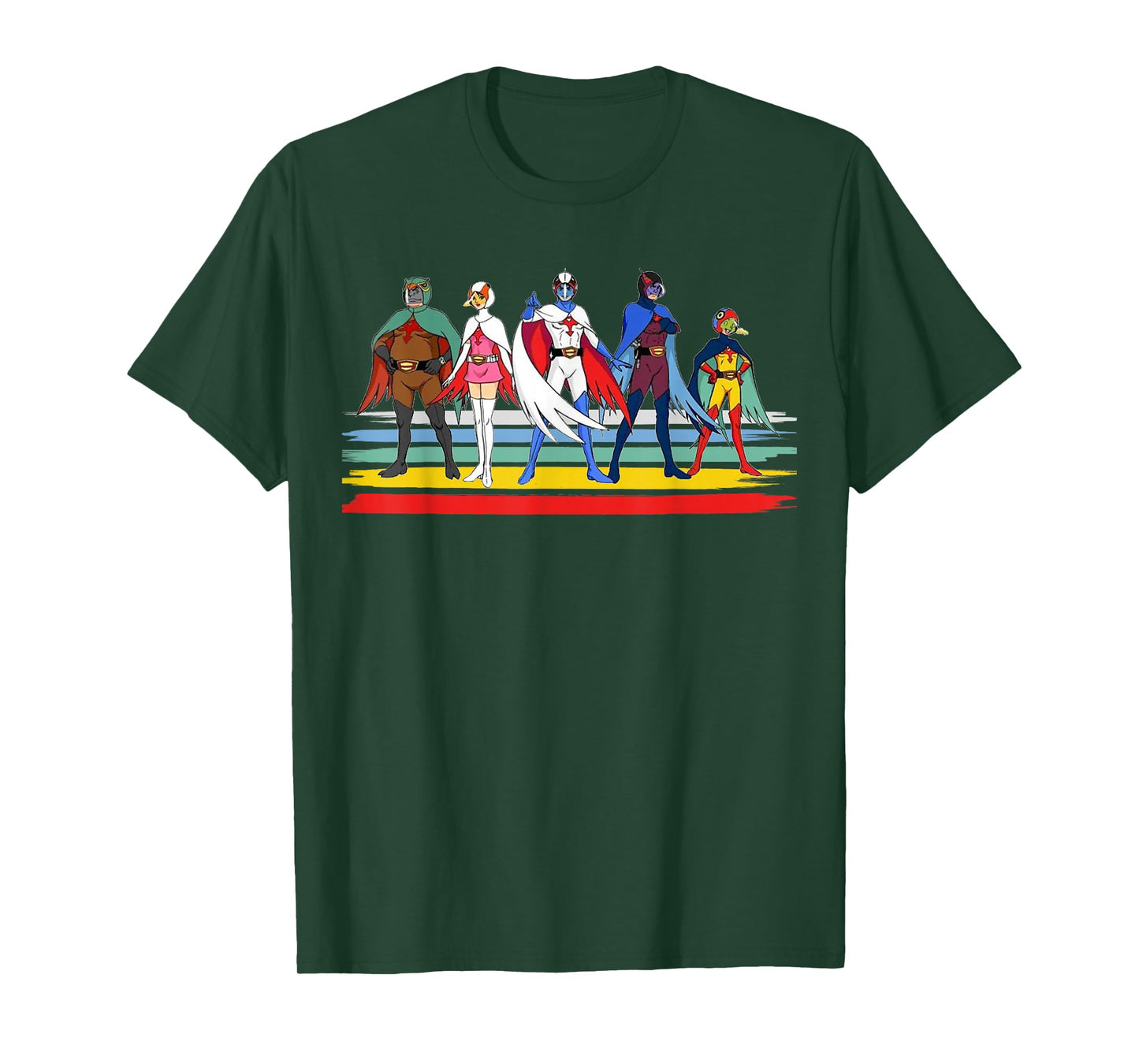 Battle of The Planets Vintage Style Brush Stripe T-Shirt