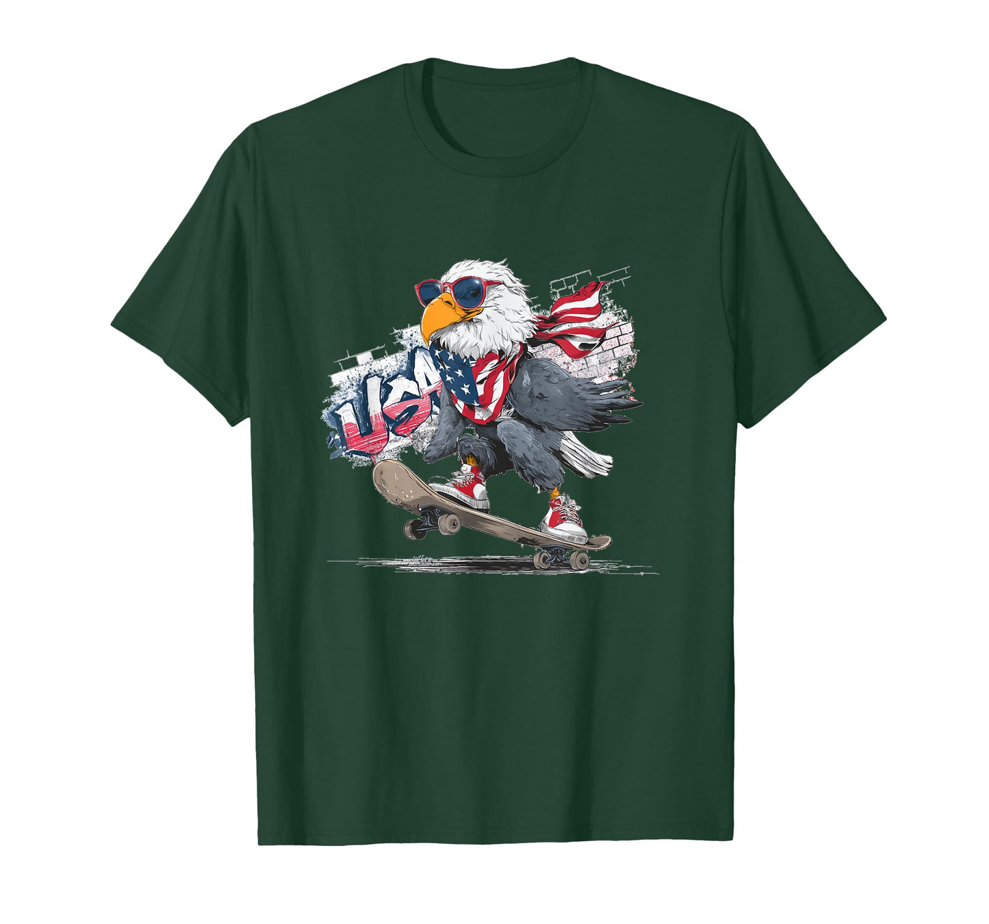 USA Skateboard Costume for Eagle and Skater T-Shirt
