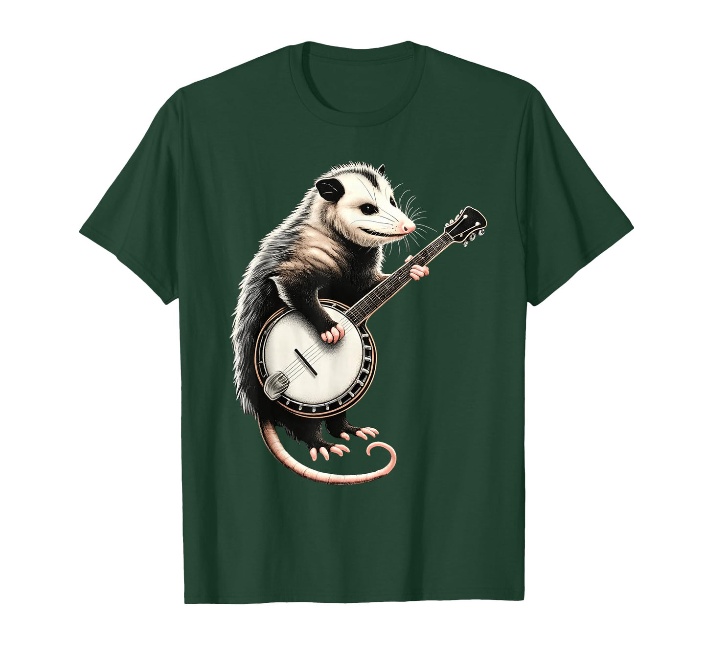 Opossum Playing Banjo Guitar Funny Possums T-Shirt