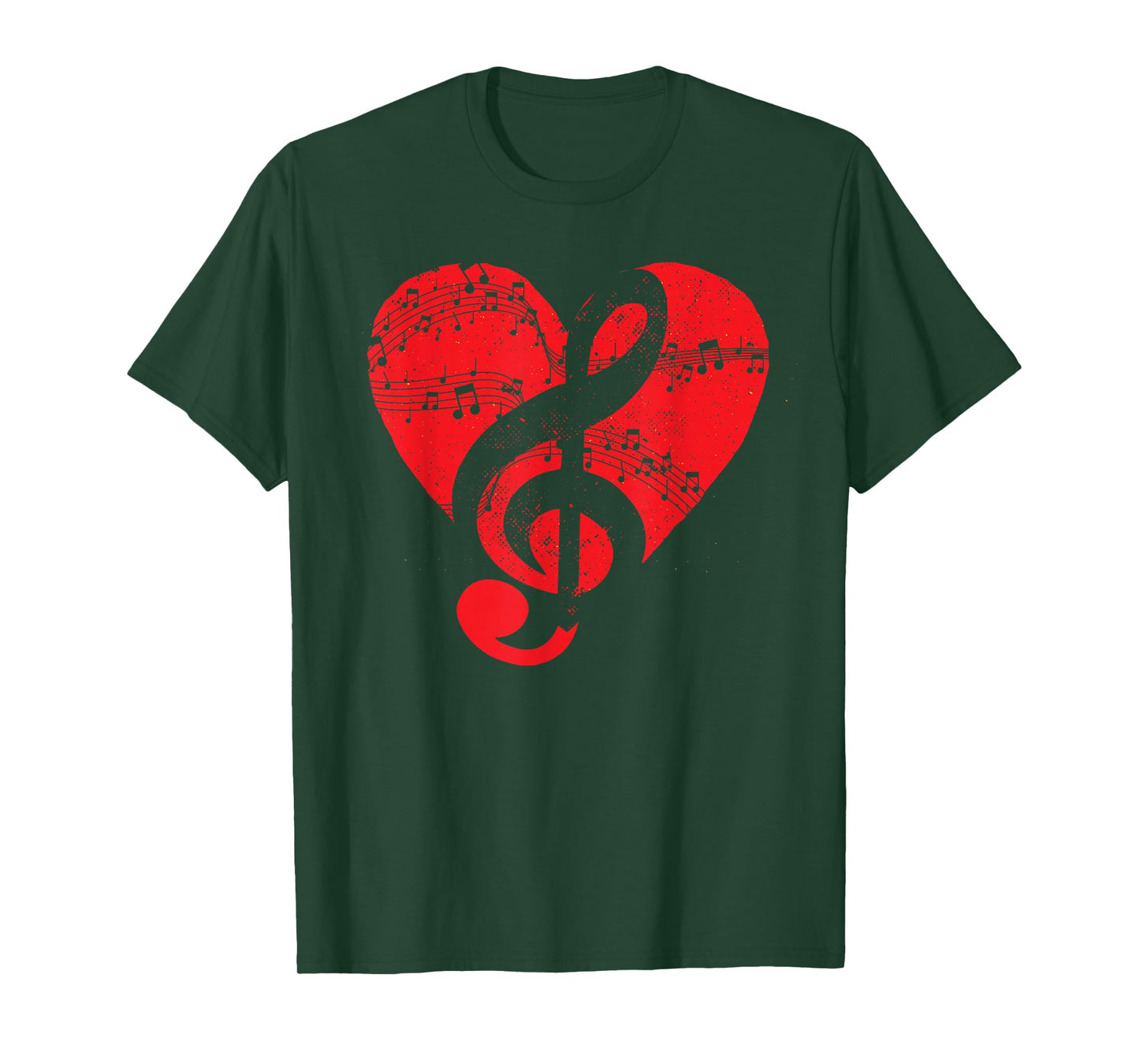 Musician Music Lover Treble Clef Heart Music Notes Music T-Shirt