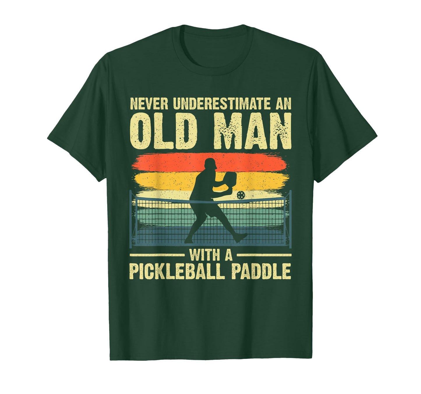 Cool Pickleball Design for Men Grandpa Pickleball Player T-Shirt Small