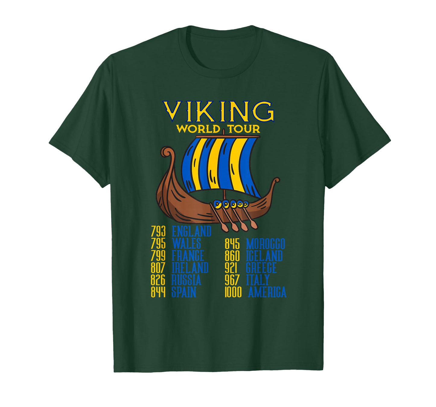 Viking World Tour Swedish Viking Ship Viking Tour T-Shirt