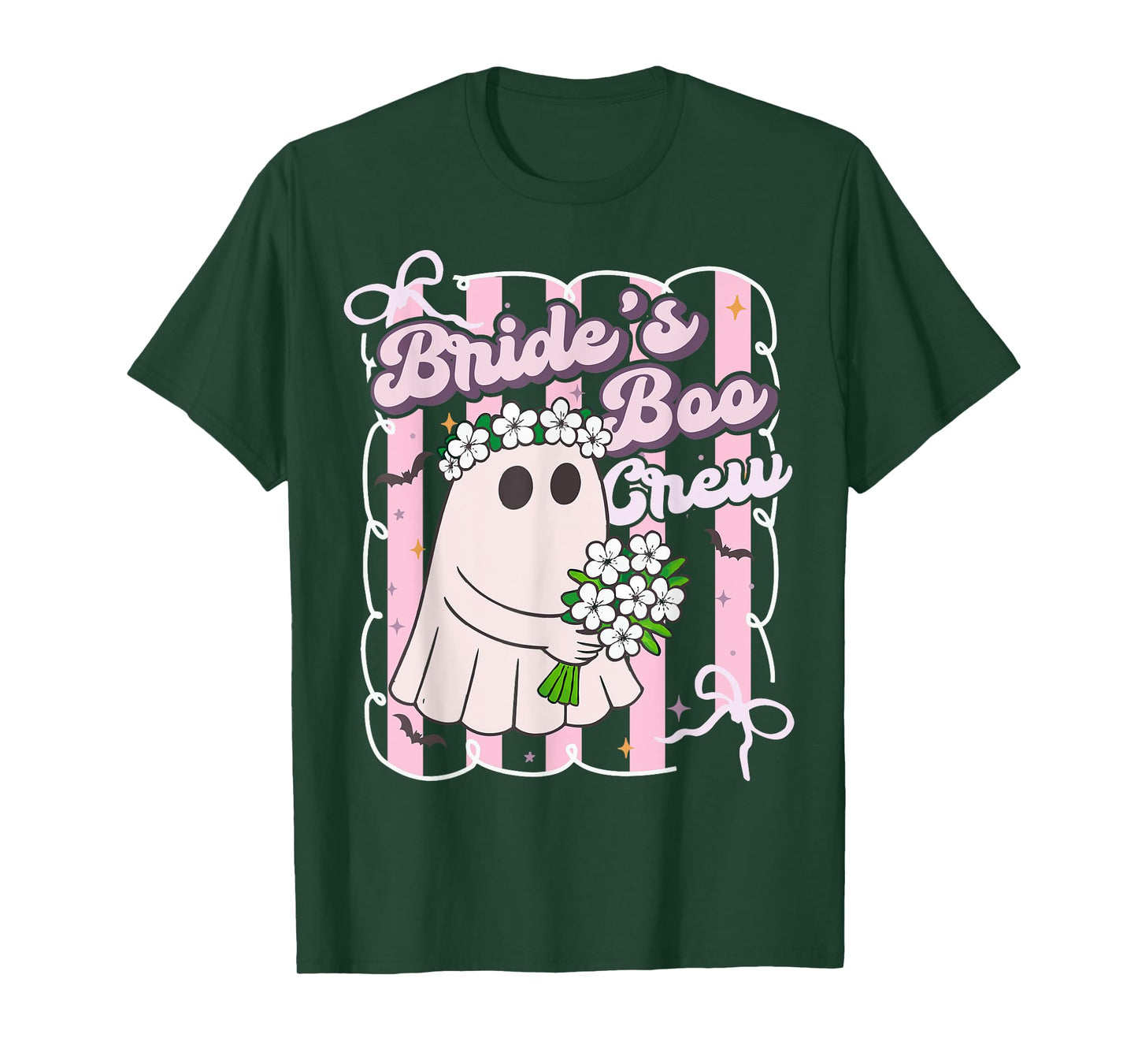 Brides Boo Crew Bridesmaid Ghost Halloween Bach Party Squad T-Shirt