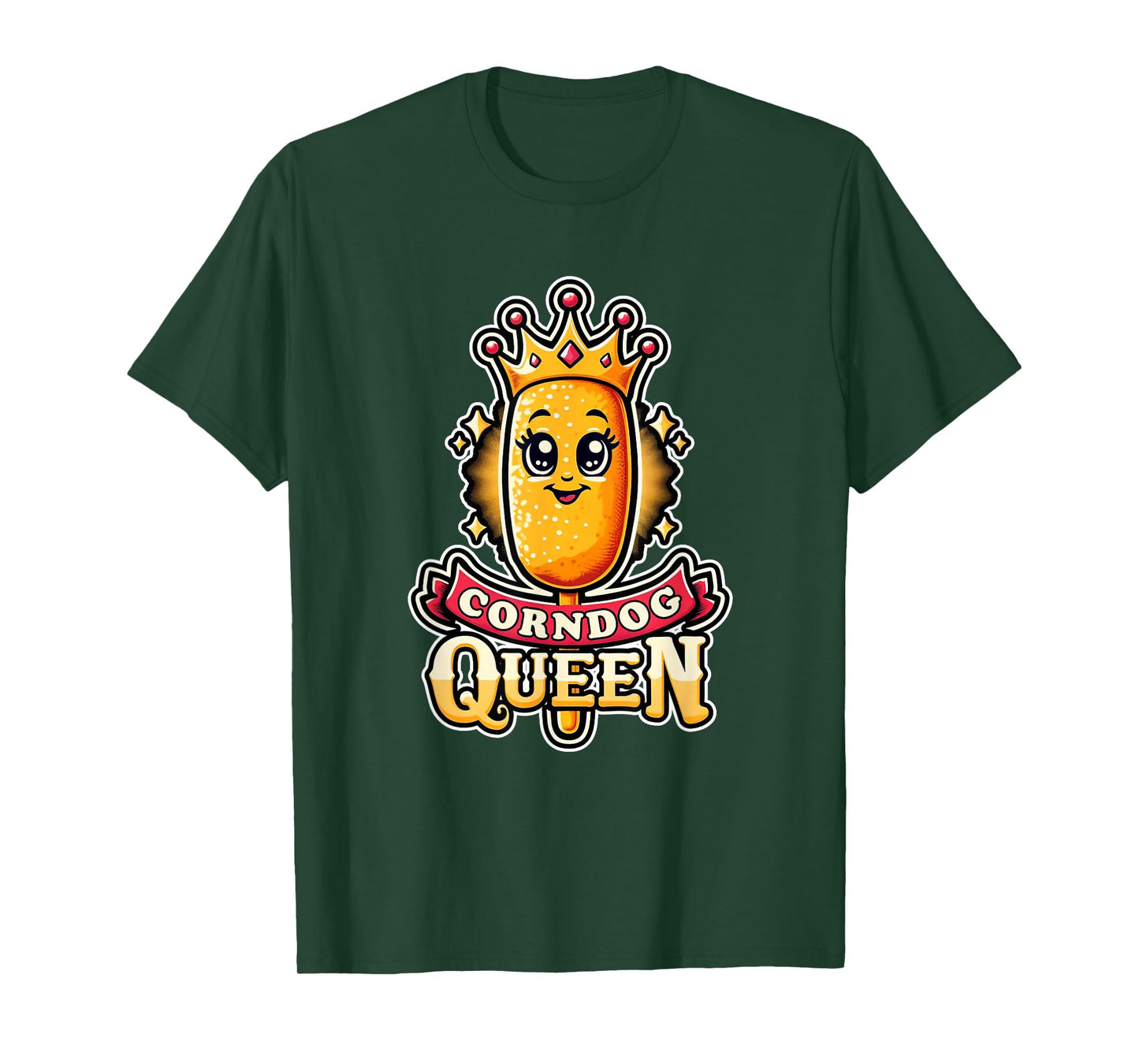 Corndog Queen Cute Snack Princess Food Girl Women T-Shirt