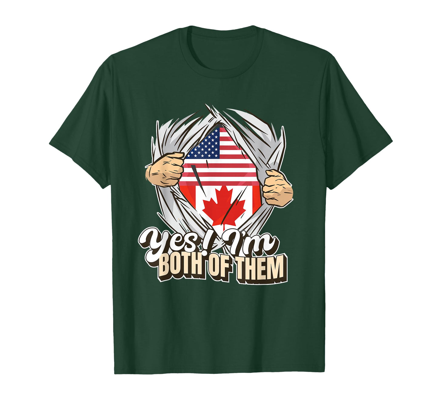 Yes I'm Both Of Them Dual Citizenship Canada T-Shirt