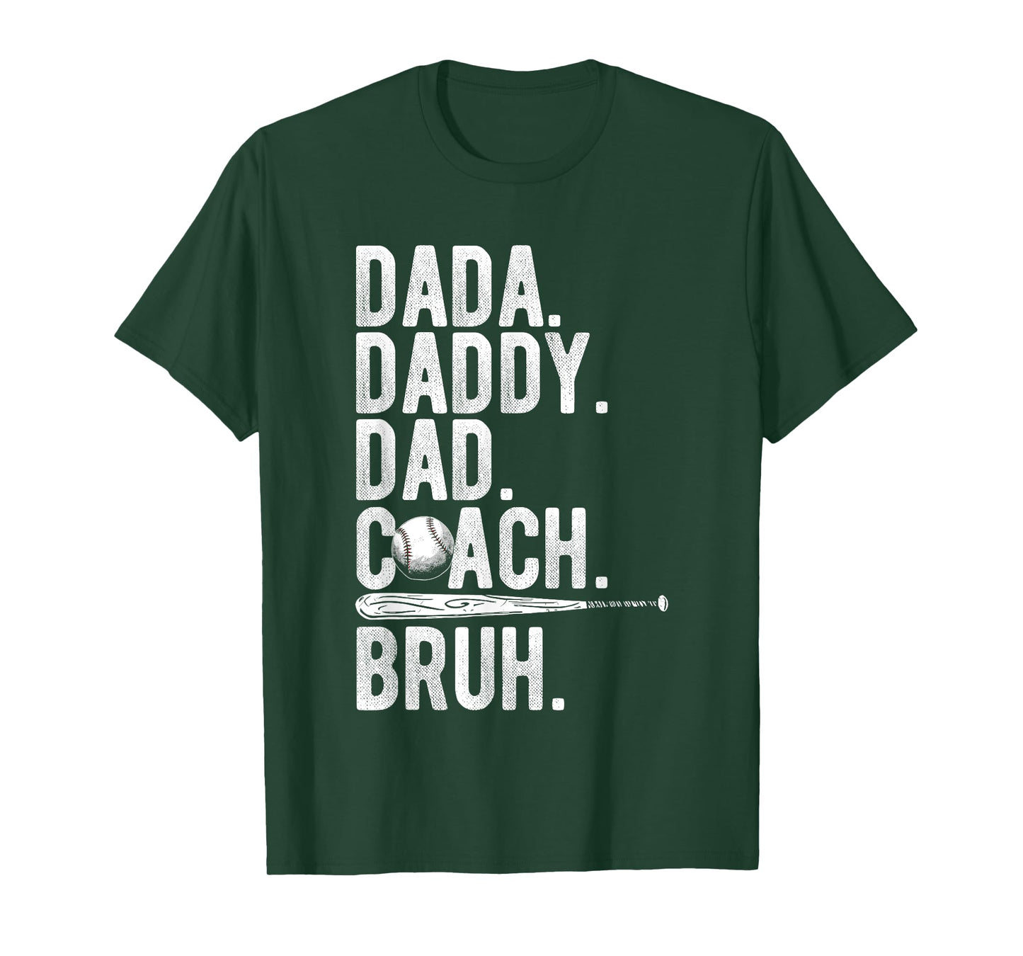 Dada Daddy Dad Coach Bruh Funny Baseball Dad Father's Day T-Shirt