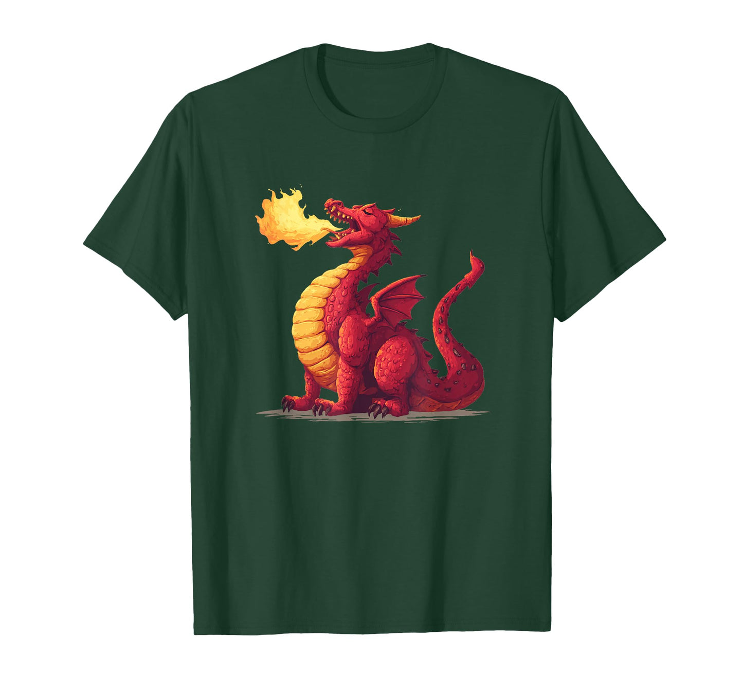 Red Dragon with Flames for Dragons and Magical Lovers T-Shirt