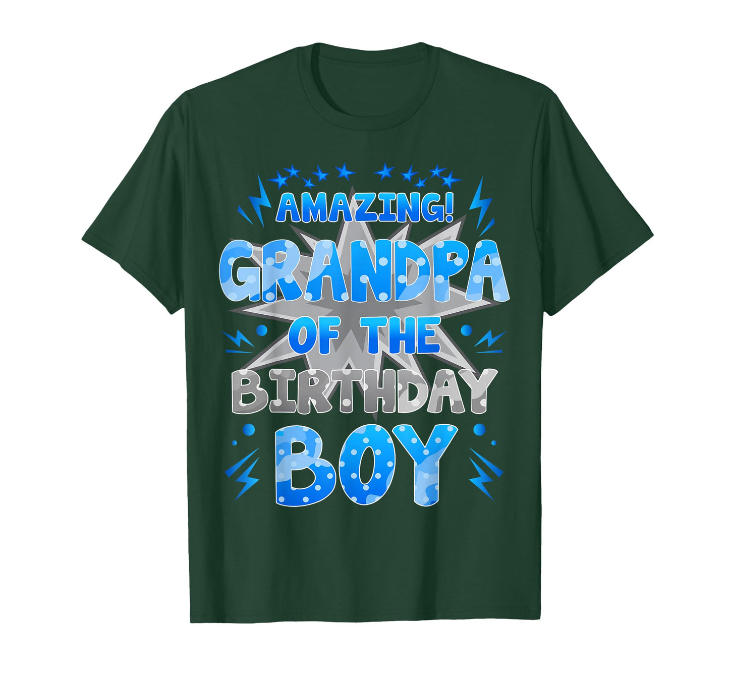Amazing Grandpa of The Birthday Boy Party Family Love T-Shirt