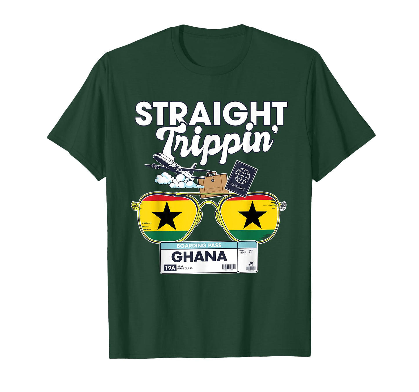 Straight Trippin' Ghana Vacation Tour Travel Trip Matching T-Shirt