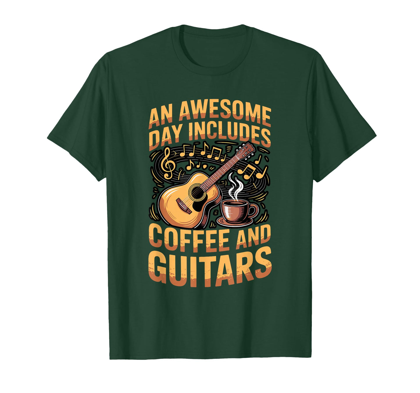 Coffee and Guitars Composer Music Instrument Musician Guitar T-Shirt