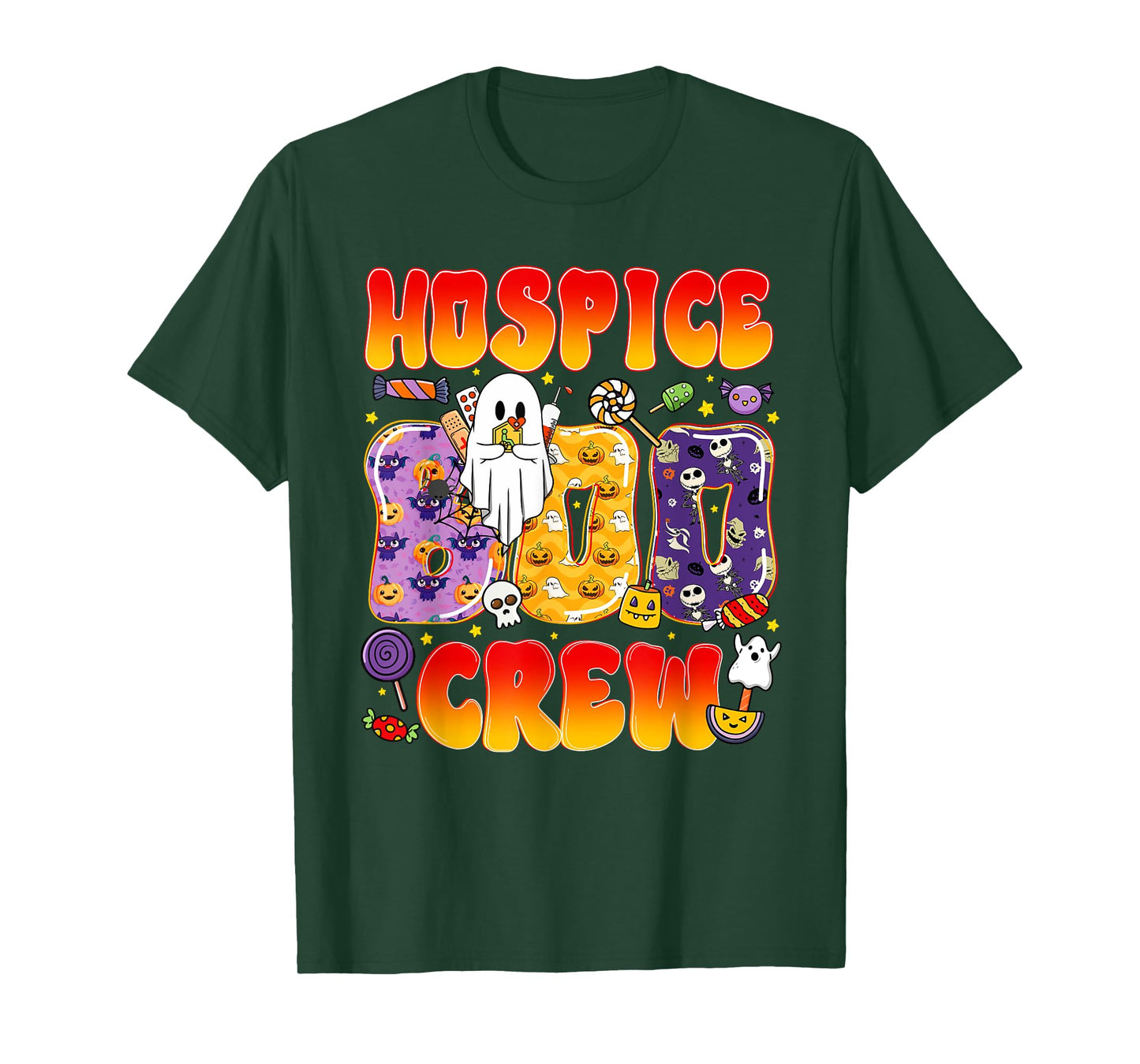 Hospice Boo Crew Hospice Nurse Funny Halloween T-Shirt