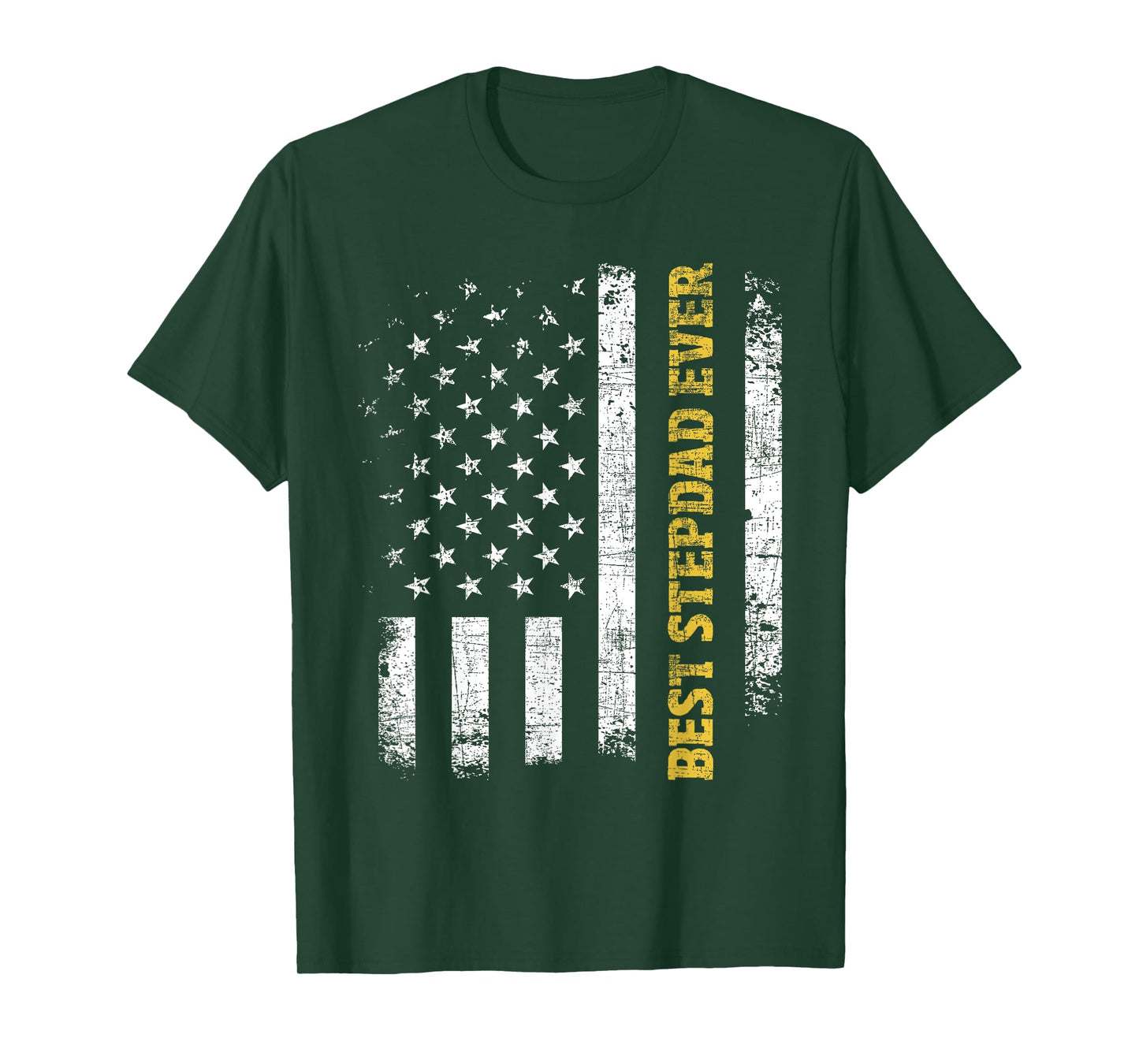 Best Stepdad Ever - USA American Flag Stepfather Bonus Dad T-Shirt