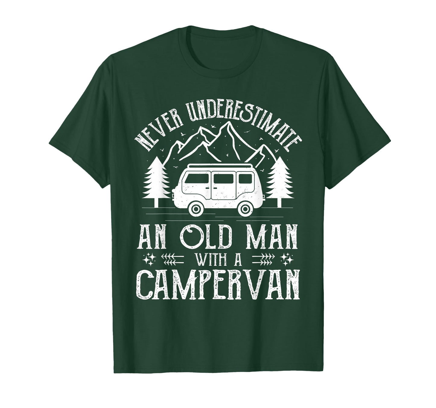 Never underestimate and old man with a campervan Gifts T-Shirt
