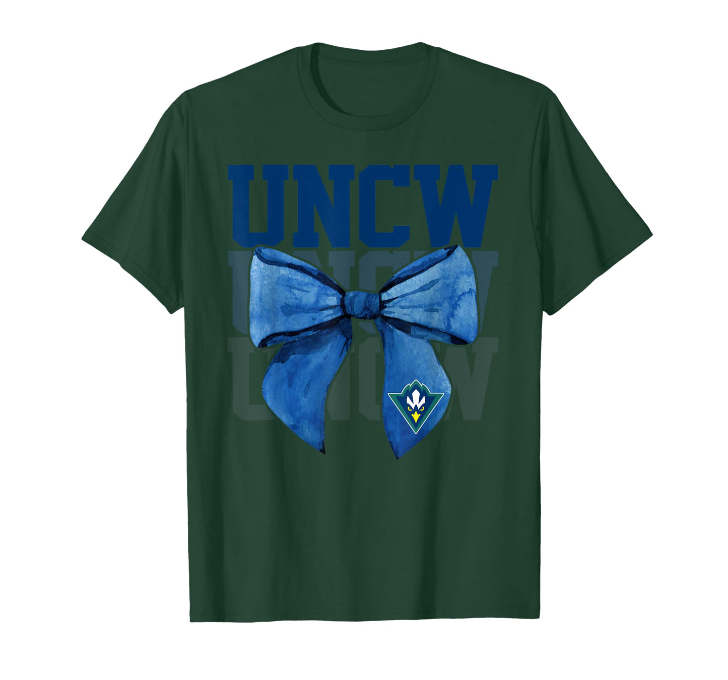 UNCW Arch Vintage Retro College Bow Athletics Girls Women T-Shirt
