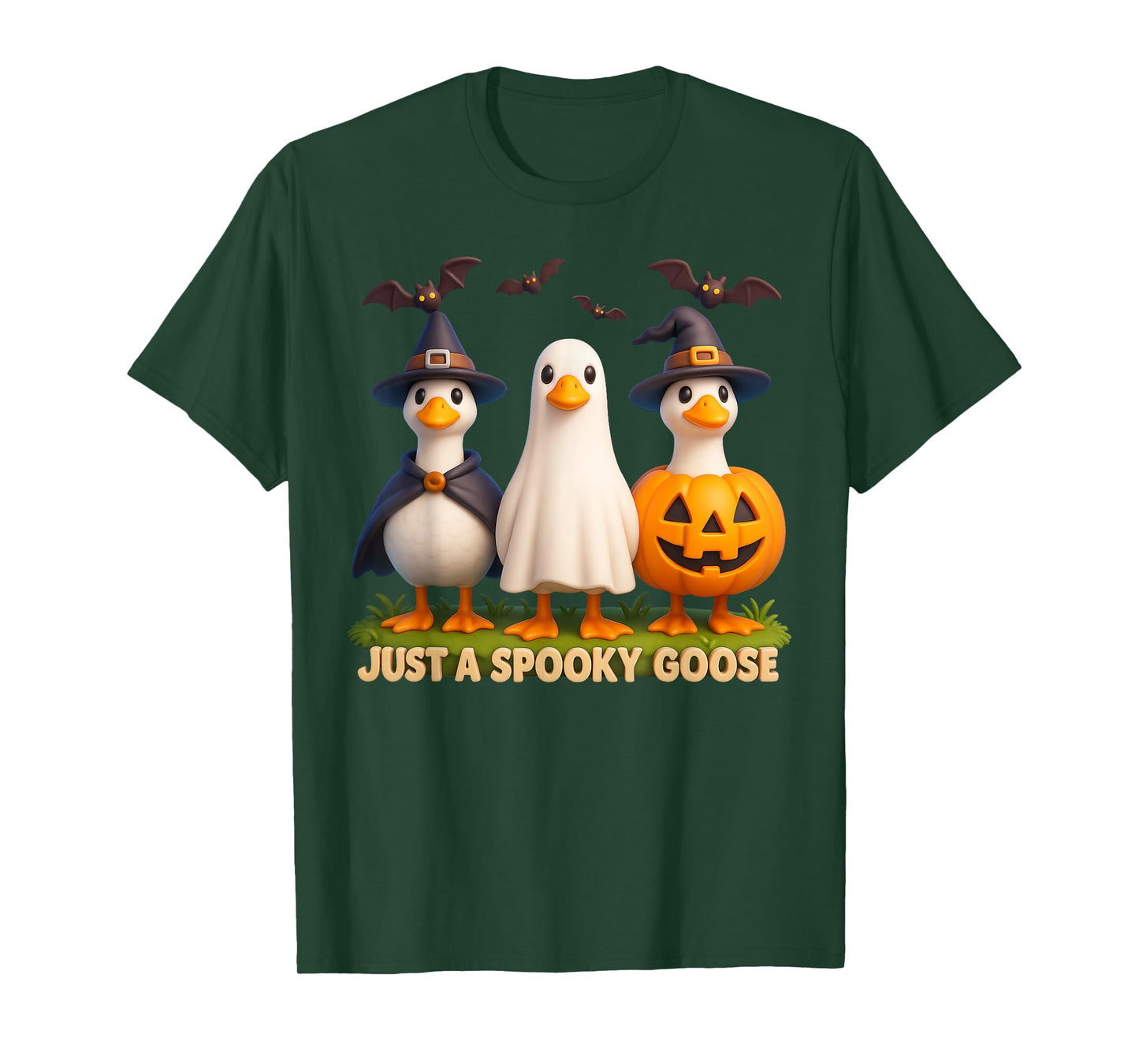 Just A Spooky Goose Halloween Funny Costume T-Shirt