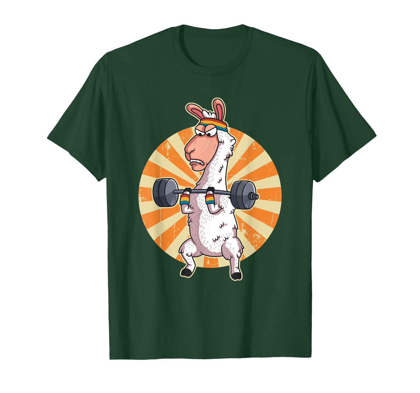 Weightlifting Llama Alpaca Gym Training Workout Gift T-Shirt