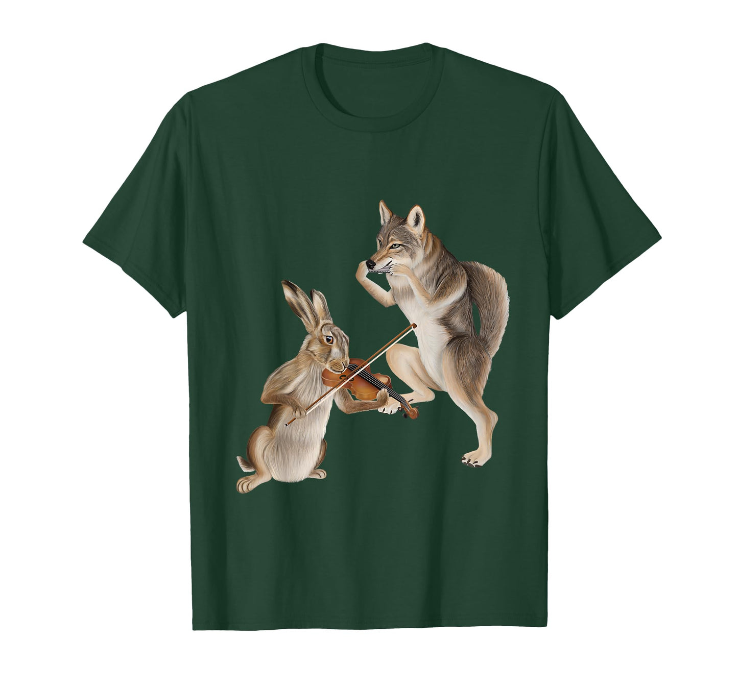 Fiddle and Harmonica - Coyote and a Hare T-Shirt