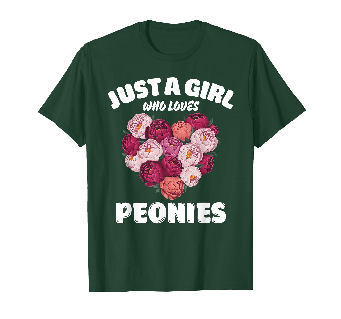 Just A Girl Who Loves Peonies, Peony Flowers Lover T-Shirt