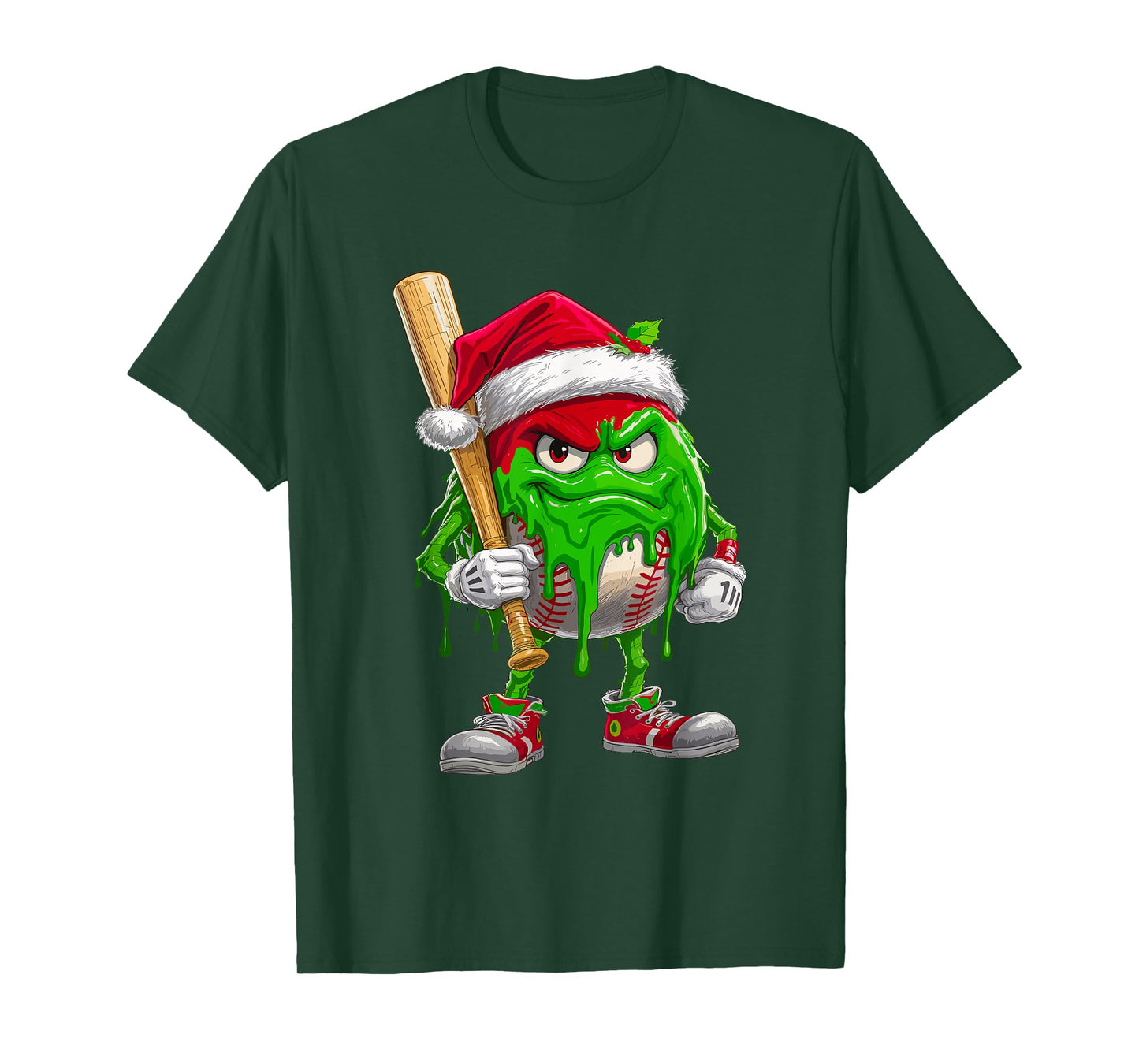 Ice Cream Drip Baseball Christmas Baseball Drip for Boys T-Shirt