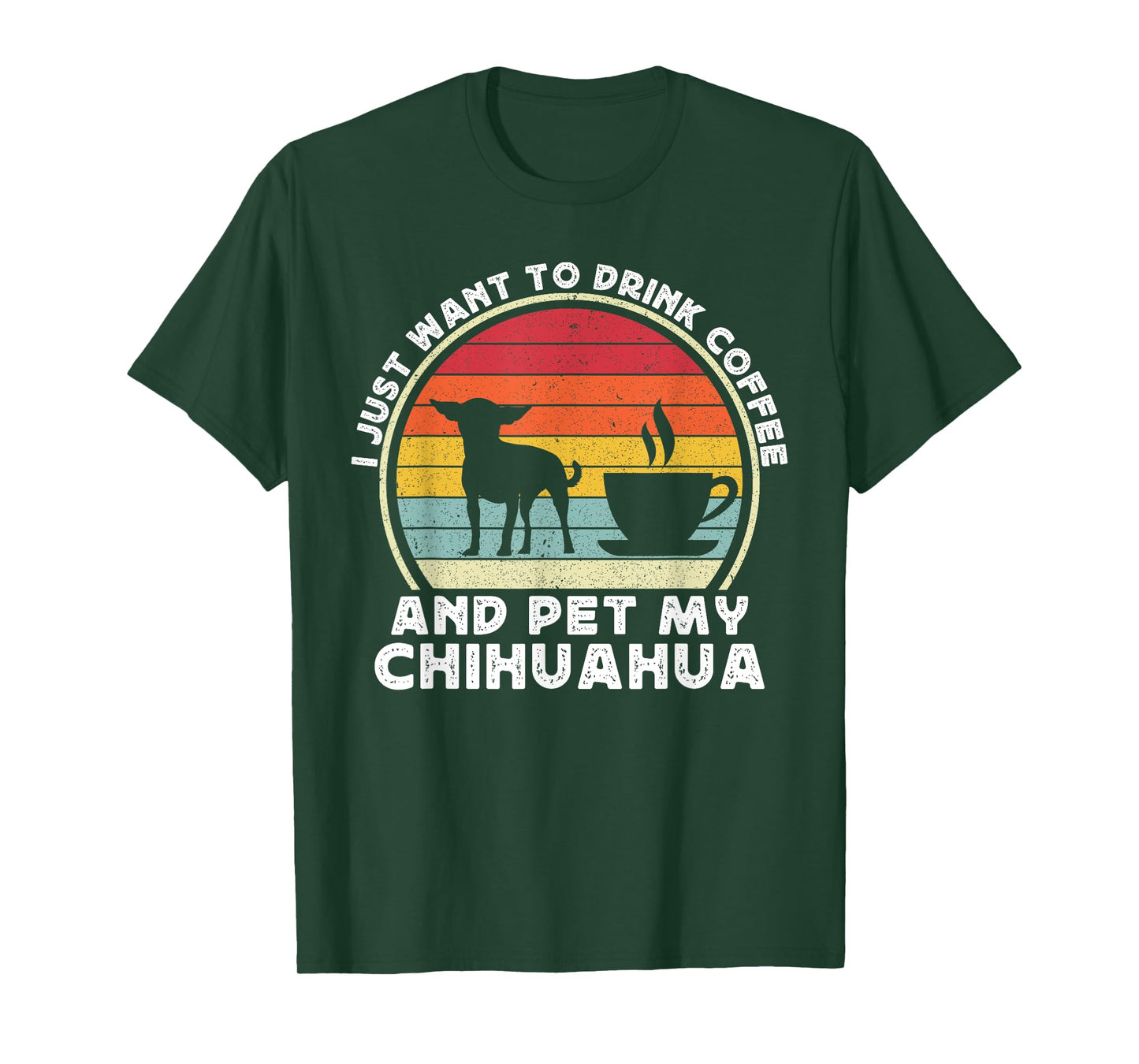Coffee And Chihuahua Dog Lover Funny Chiwawa For Women Men T-Shirt