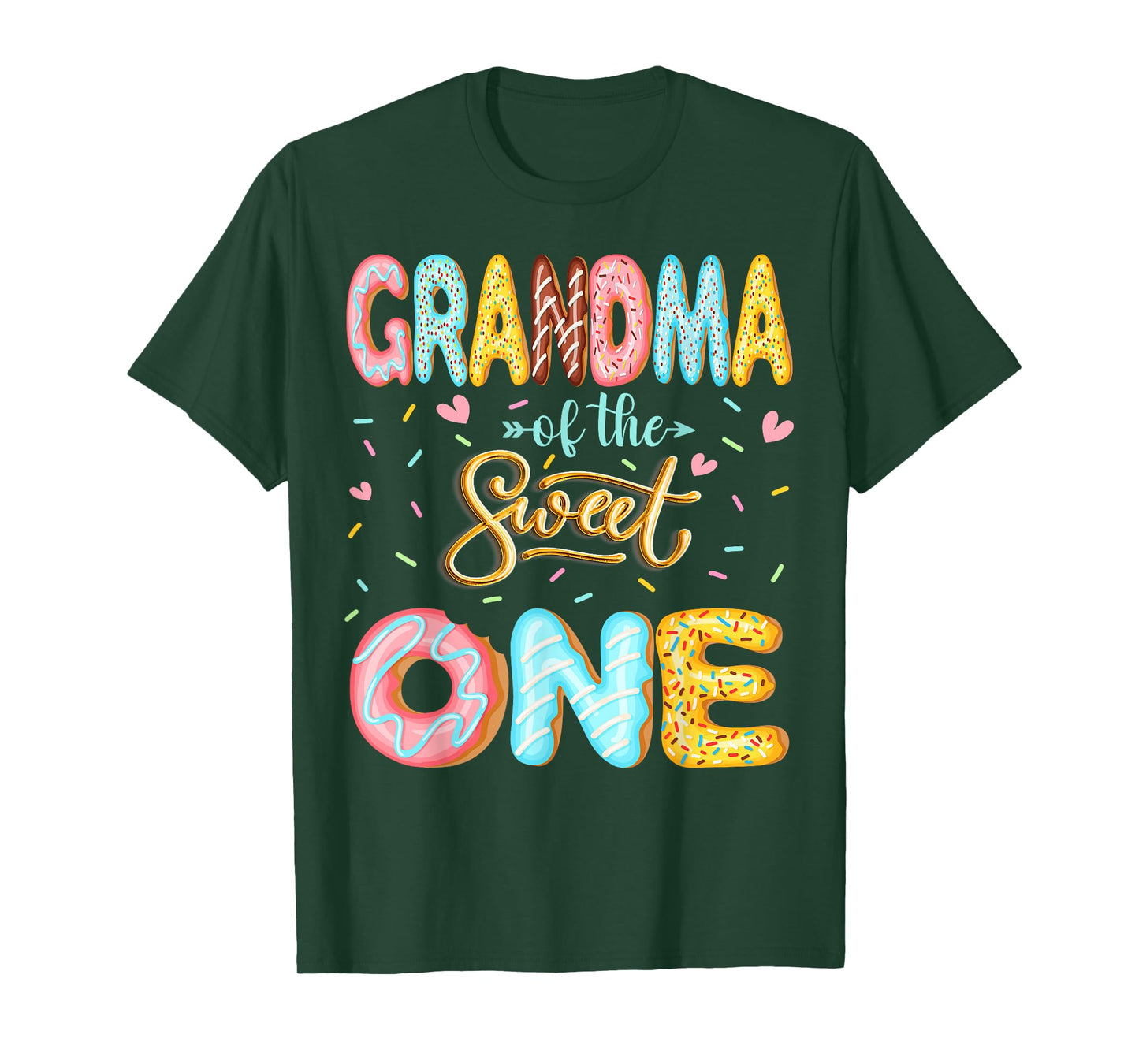 Grandma Of The Sweet One 1St Birthday Girl Donut Lover T-Shirt