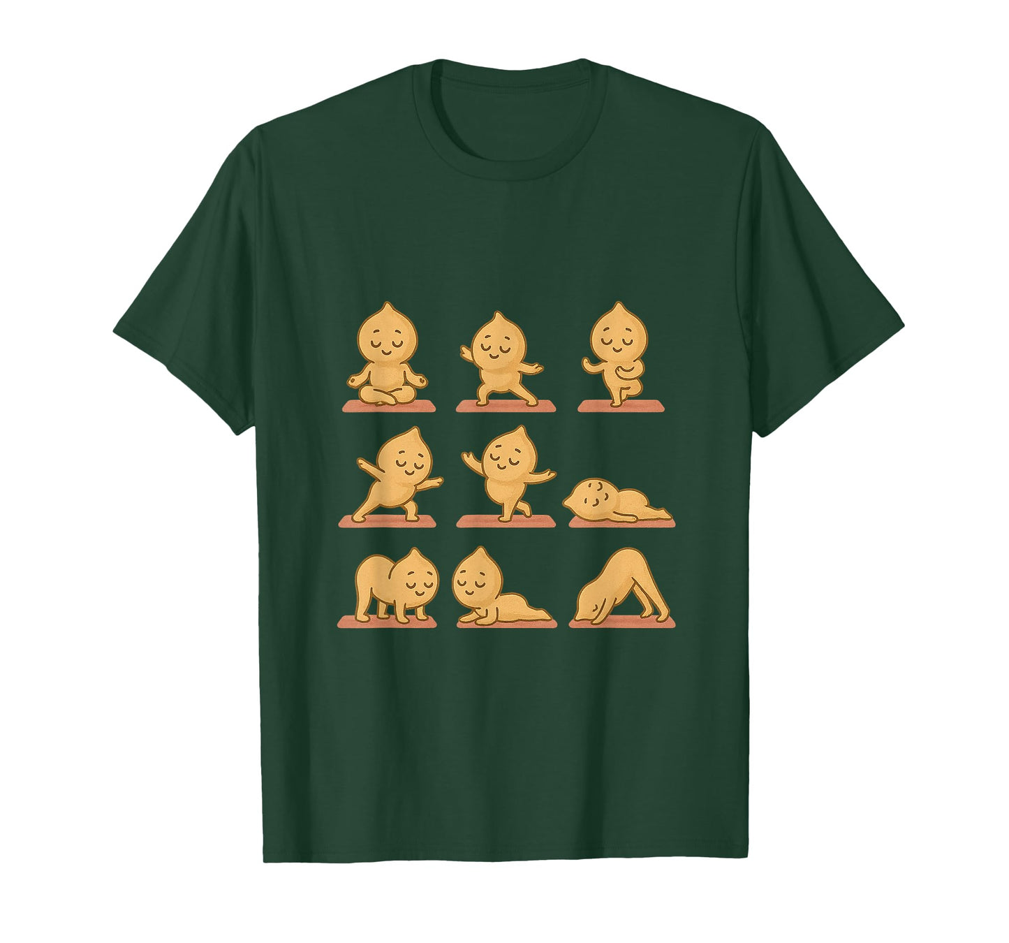 Chickpea Doing Yoga Vegan Kawaii Zen T-Shirt