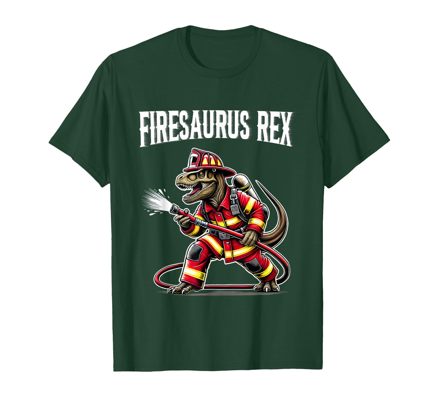 Firefighter T Rex Dinosaur Shirt Firesaurus Fireman Kids Boy T-Shirt