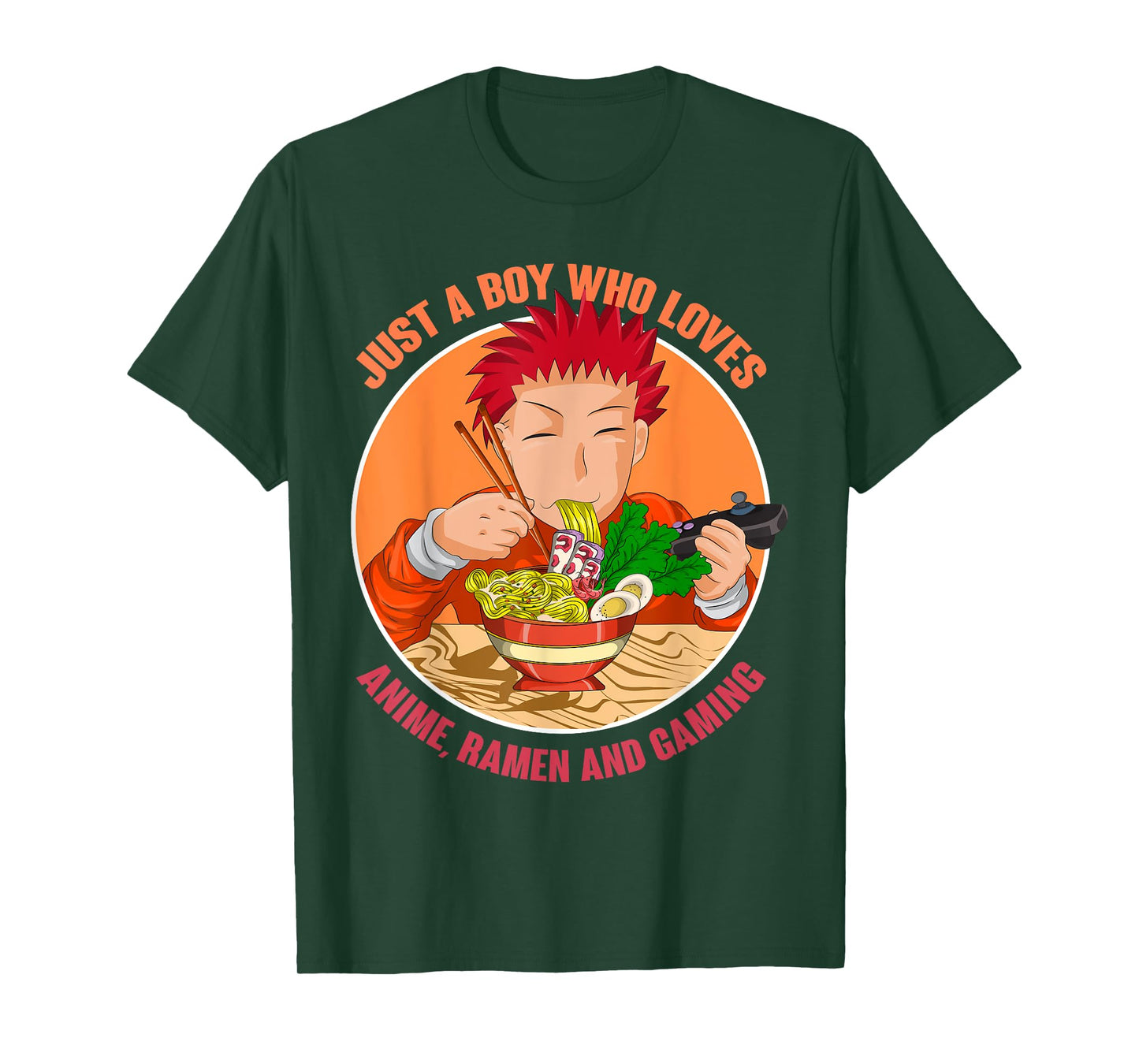 Just A Boy Who Loves Anime Ramen And Gaming Japan Anime T-Shirt