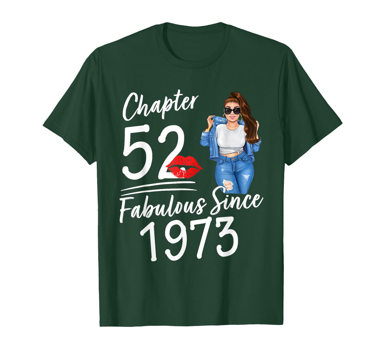 Chapter 52 Fabulous Since 1973 52nd Birthday Women Melanin T-Shirt