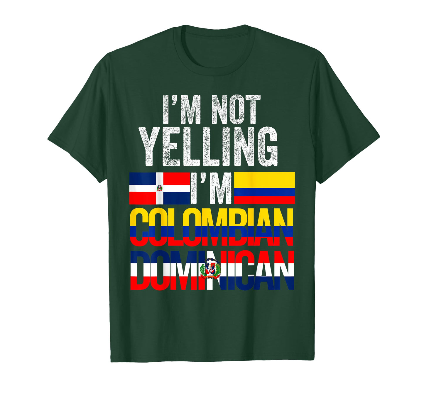 Half Colombian Half Dominican Flag 1/2 Heritage Pride T-Shirt