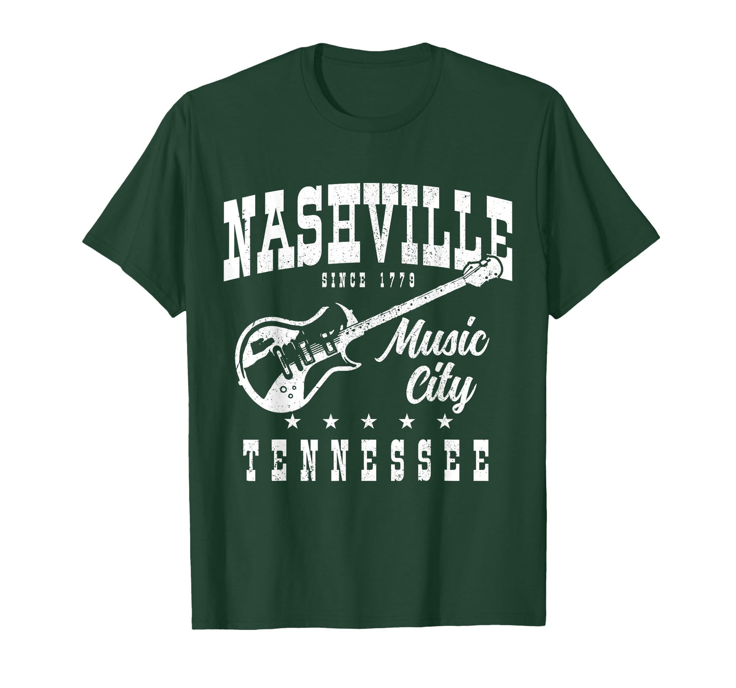 Nashville Tennessee Country Music City Guitar Player Vintage T-Shirt