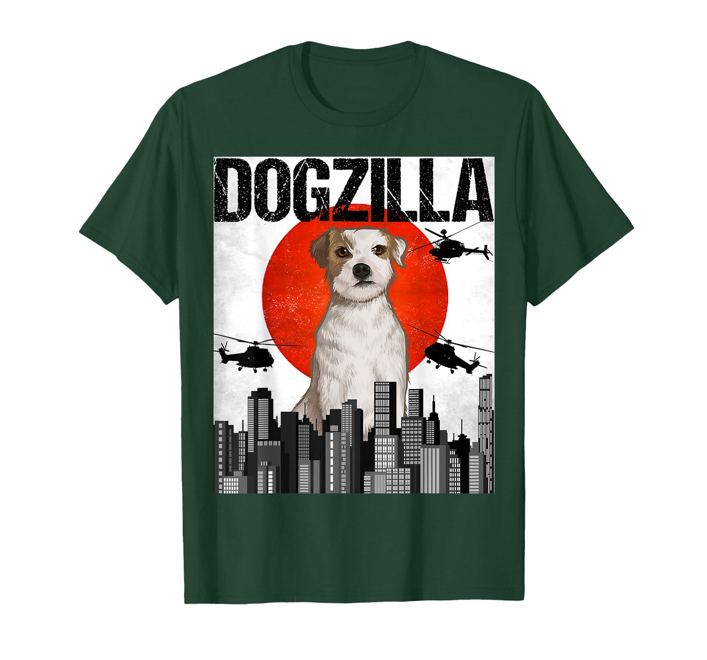 Funny Vintage Japanese Dogzilla Parson Russell Terrier T-Shirt