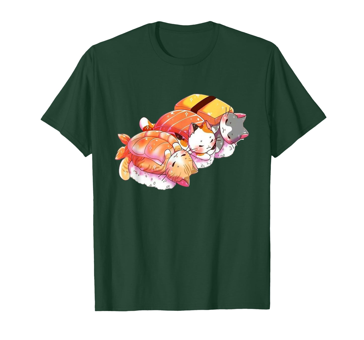 Kawaii Cute Cats Sushi Otaku Japanese T-Shirt