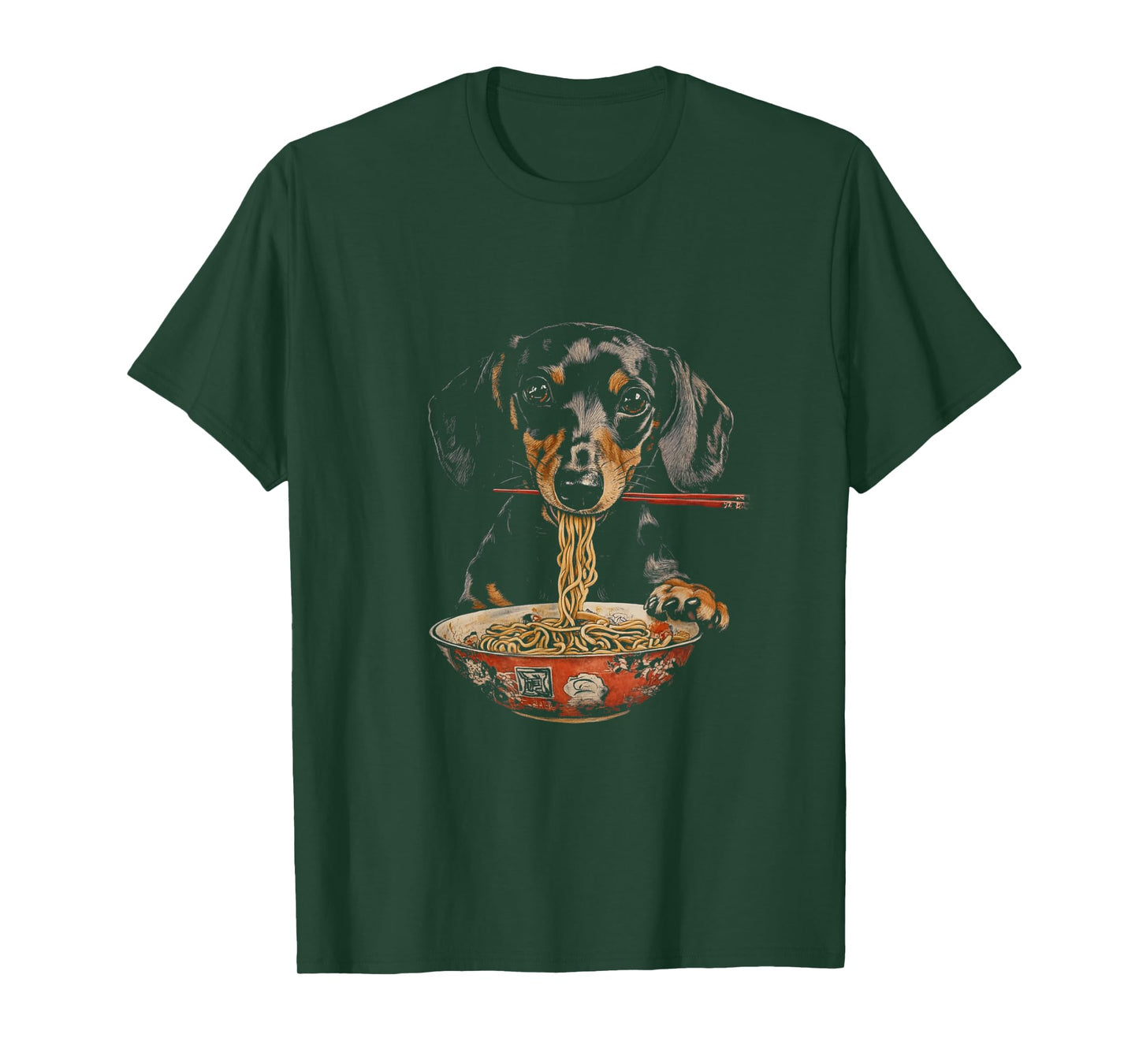Dachshund Eating Ramen Noodle T-Shirt