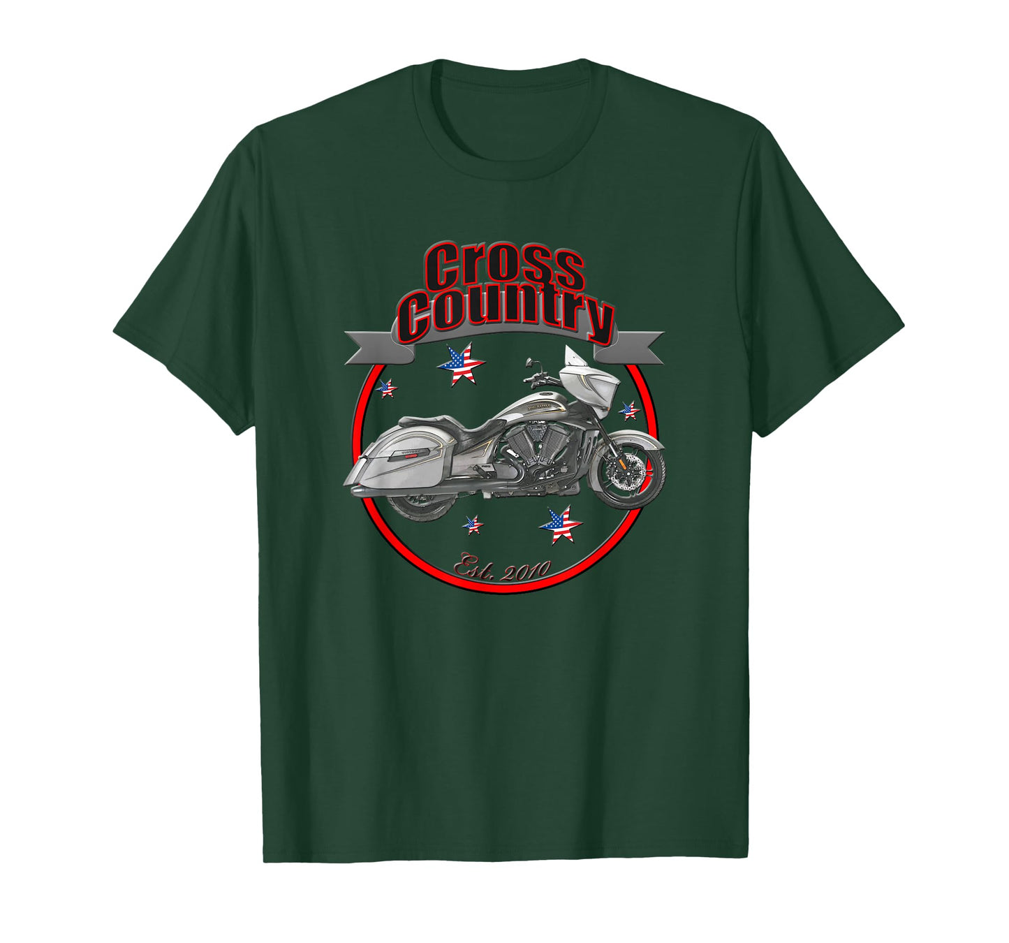 Victory Cross Country U.S.A. Star Motorcycle T-Shirt