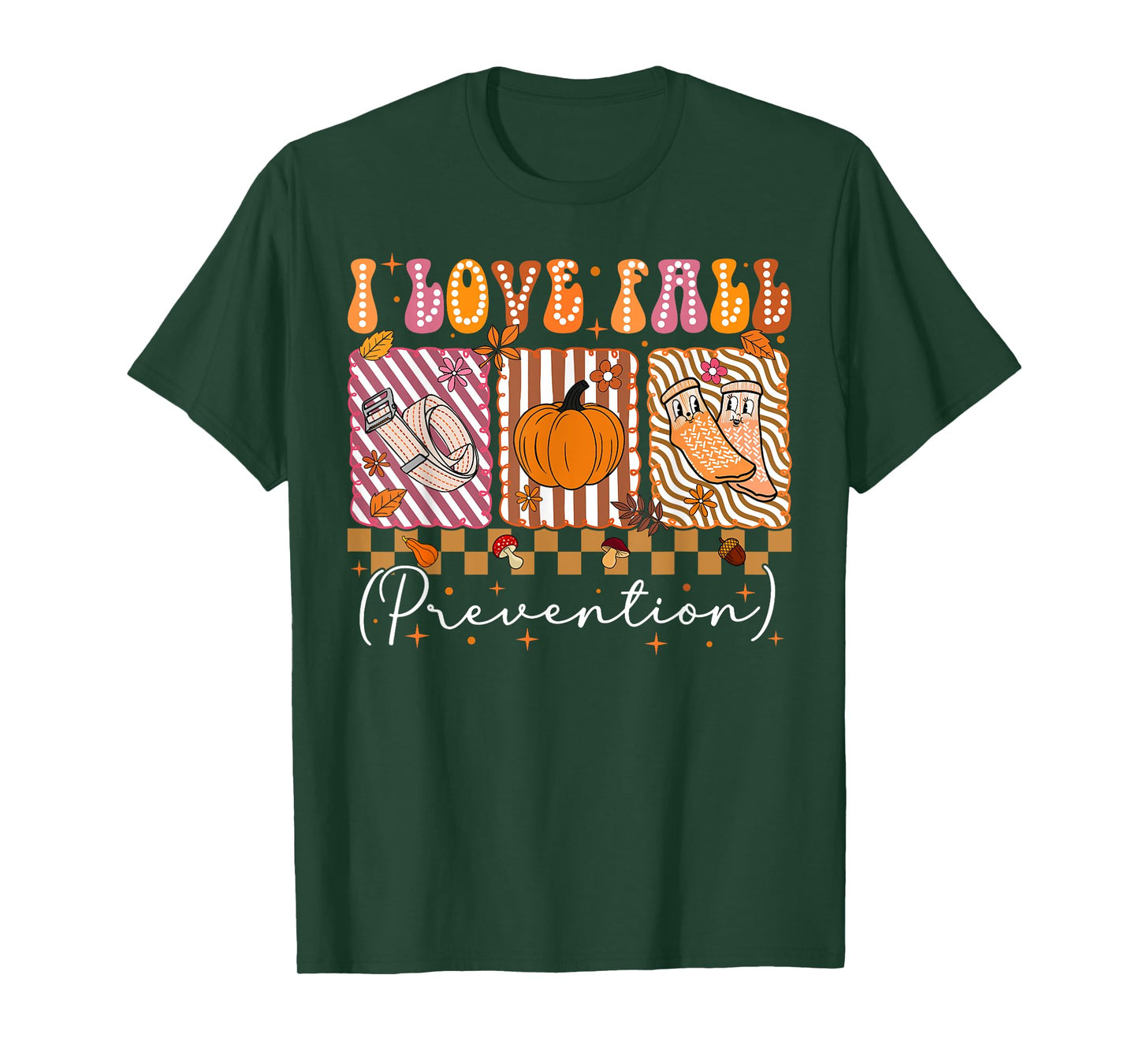 I Love Fall Prevention Fall Physical Therapy Preppy Autumn T-Shirt