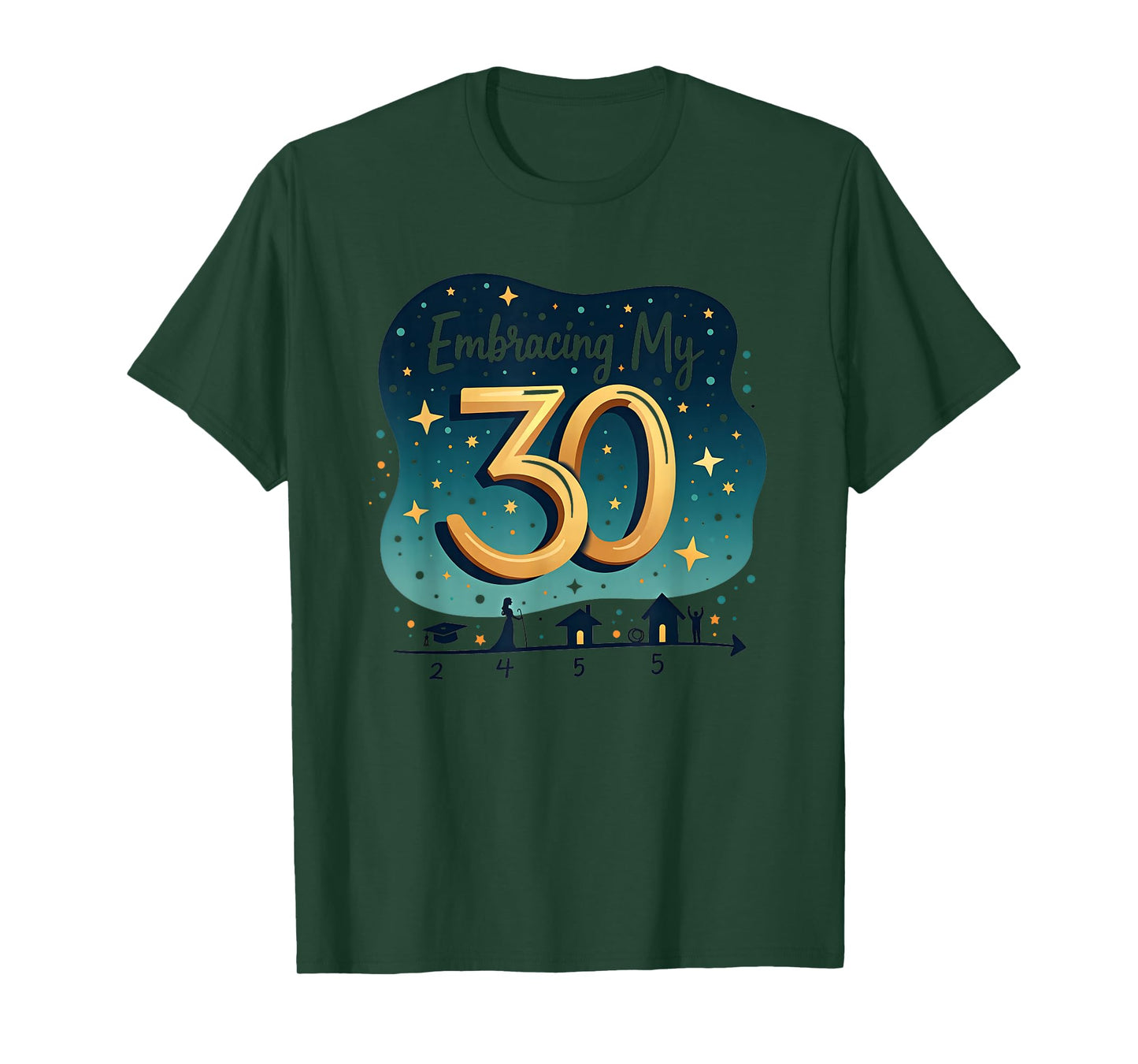 Embracing My 30s Birthday Gift Milestone Celebration T-Shirt